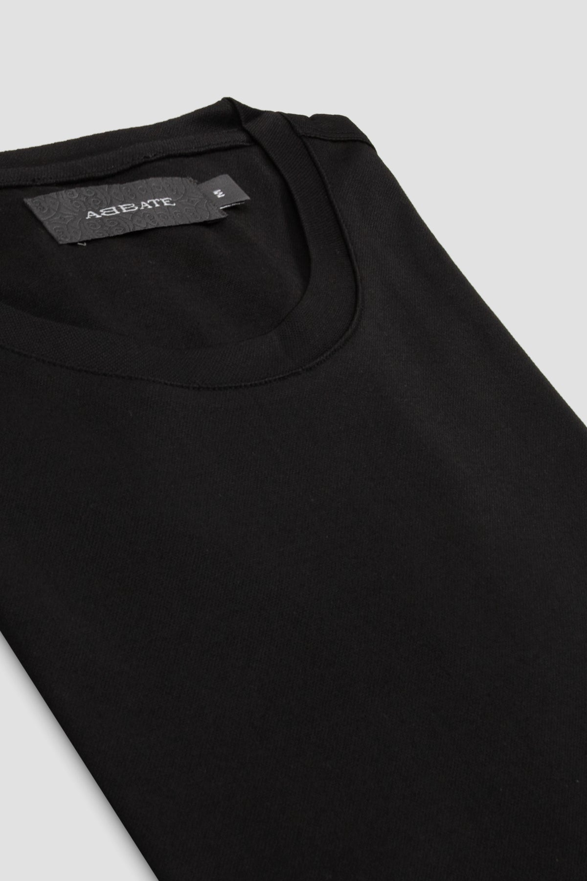 Abbate Palm Merserize Pamuklu Modern Fit Siyah Bisiklet Yaka Erkek Düz Polo Shirt