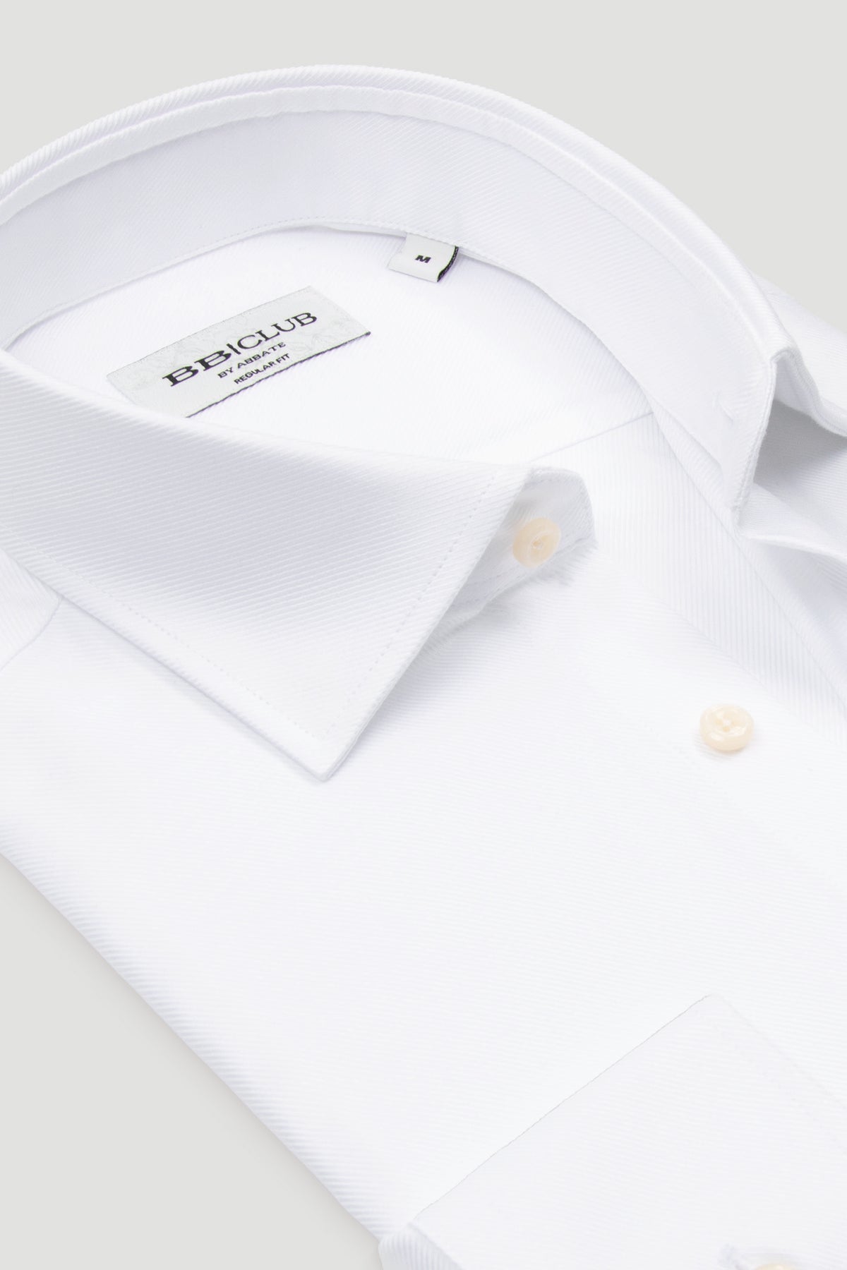 BB Club Lima Twill %100 Pamuk Regular Fit Beyaz Klasik Yaka Erkek Düz Gömlek