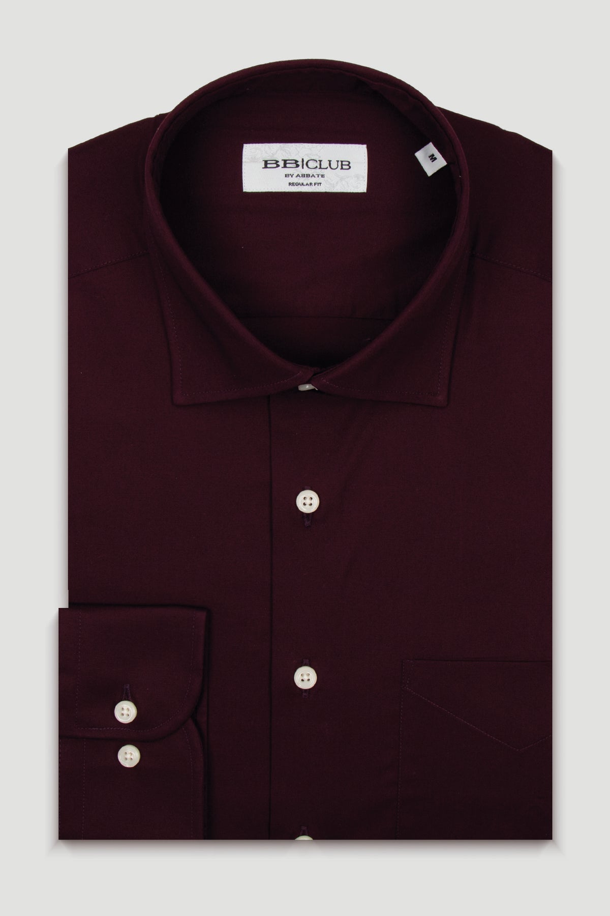 BB Club Lima Poplin Stretch Pamuk Karışımlı Regular Fit Mor Klasik Yaka Erkek Düz Gömlek