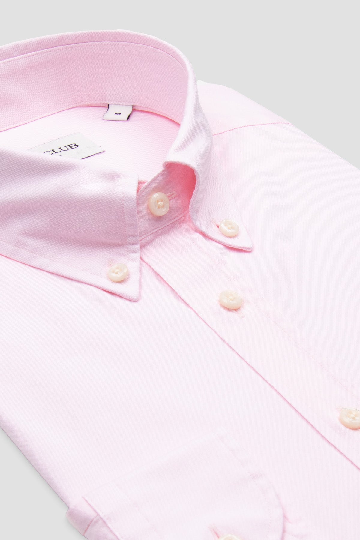 BB Club Mike Oxford Pamuklu Regular Fit Pembe Düğmeli Yaka Erkek Düz Gömlek