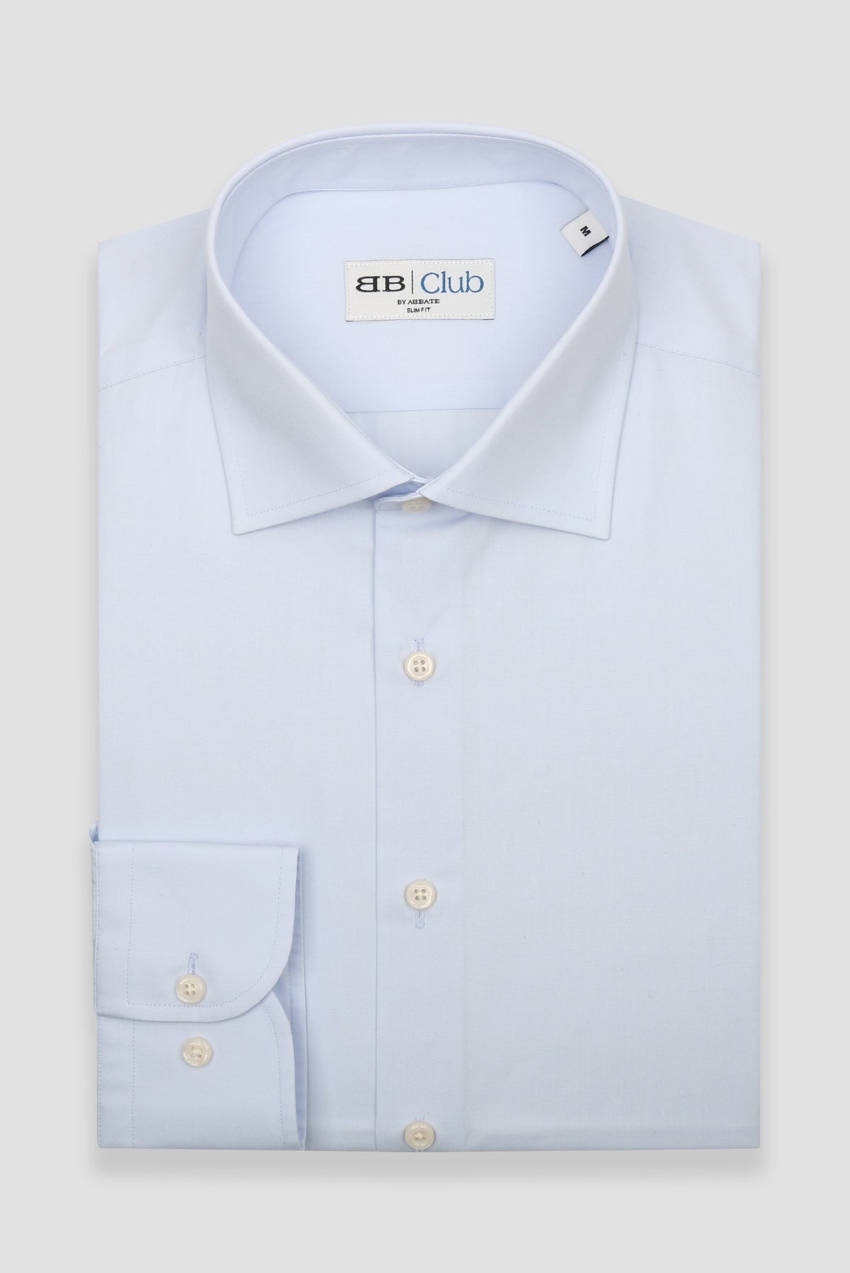 BB Club Oscar Poplin Kolay Ütülenebilir Pamuklu Slim Fit Açık Mavi Klasik Yaka Erkek Düz Gömlek