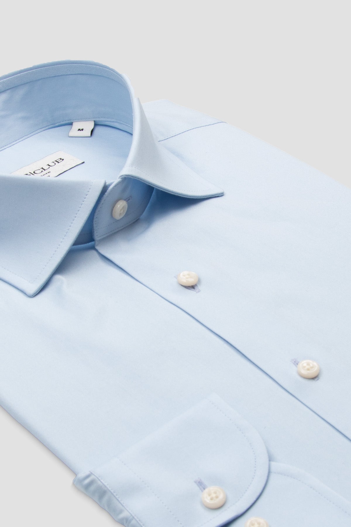 BB Club Oscar Oxford Stretch Pamuk Karışımlı Slim Fit Açık Mavi Klasik Yaka Erkek Düz Gömlek