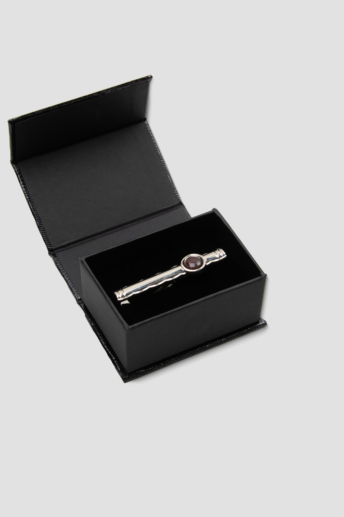 Abbate 98002 Silver Kahverengi Erkek Kravat İğnesi