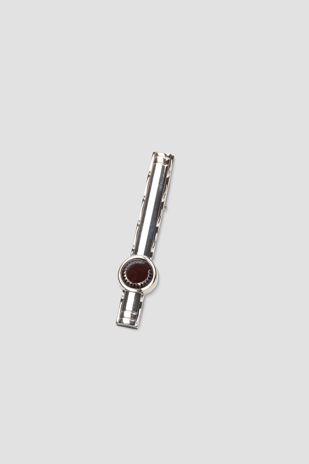 Abbate 98002 Silver Kahverengi Erkek Kravat İğnesi