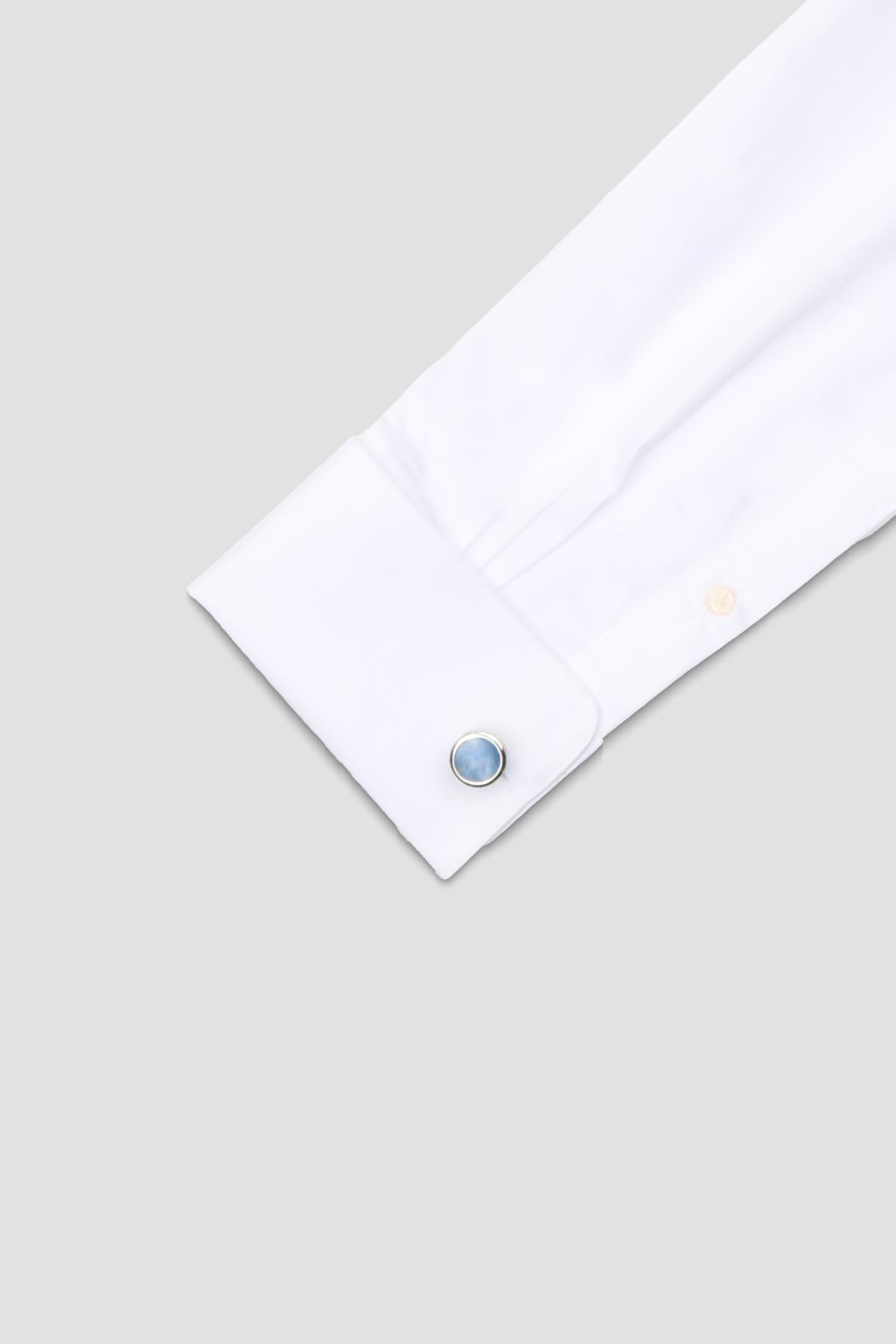 Abbate 98501 Silver Açık Mavi Erkek Kol Düğmesi