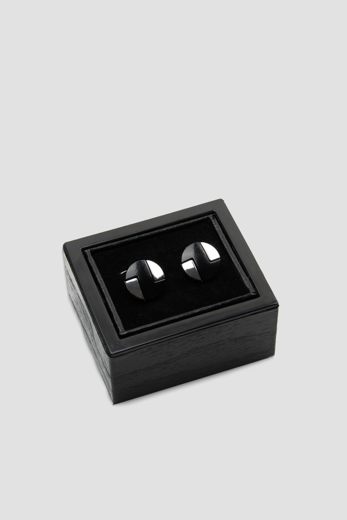 Abbate 98504 Silver Siyah Erkek Kol Düğmesi