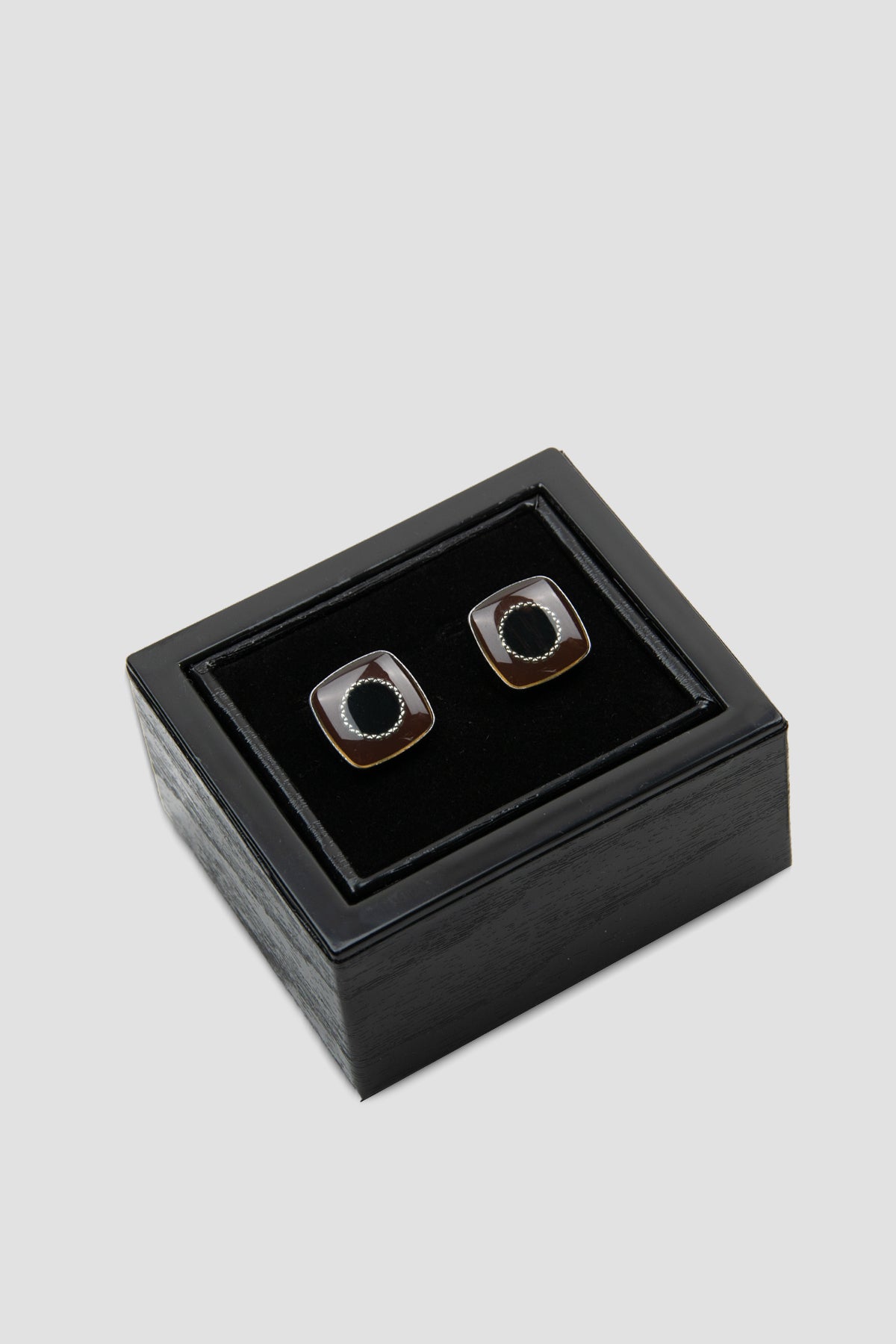 Abbate 98510 Silver Kahverengi Erkek Kol Düğmesi