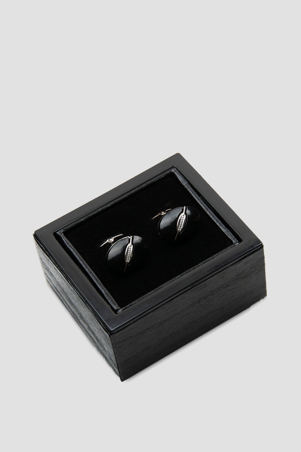 Abbate 98515 Silver Siyah Erkek Kol Düğmesi