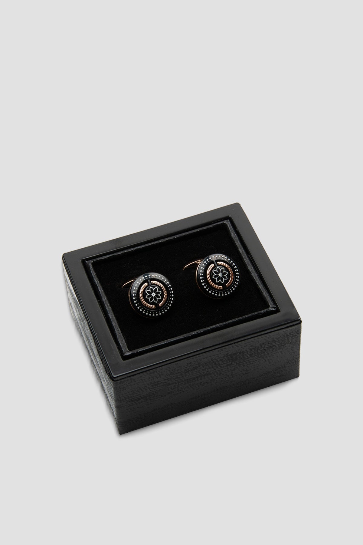 Abbate 98519 Bronze Siyah Erkek Kol Düğmesi