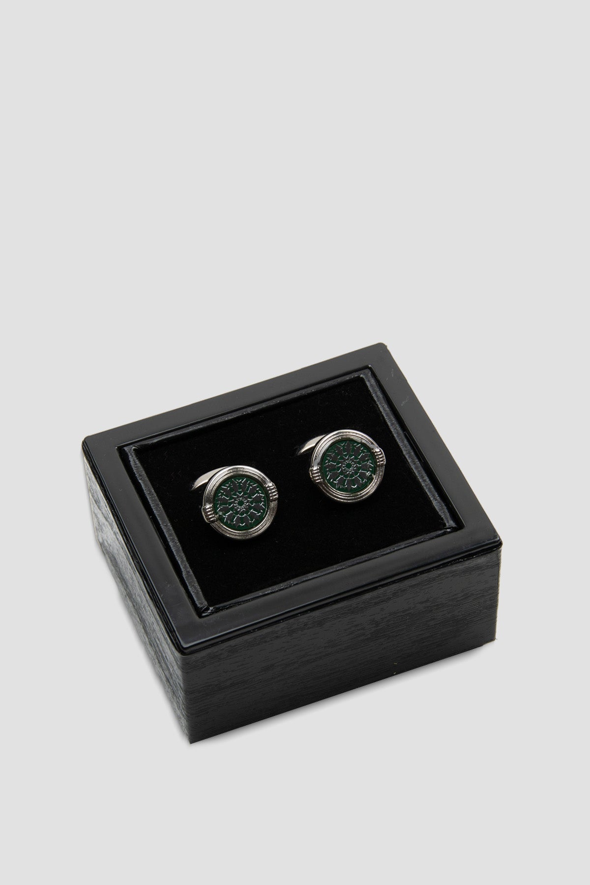 Abbate 98524 Silver Yeşil Erkek Kol Düğmesi