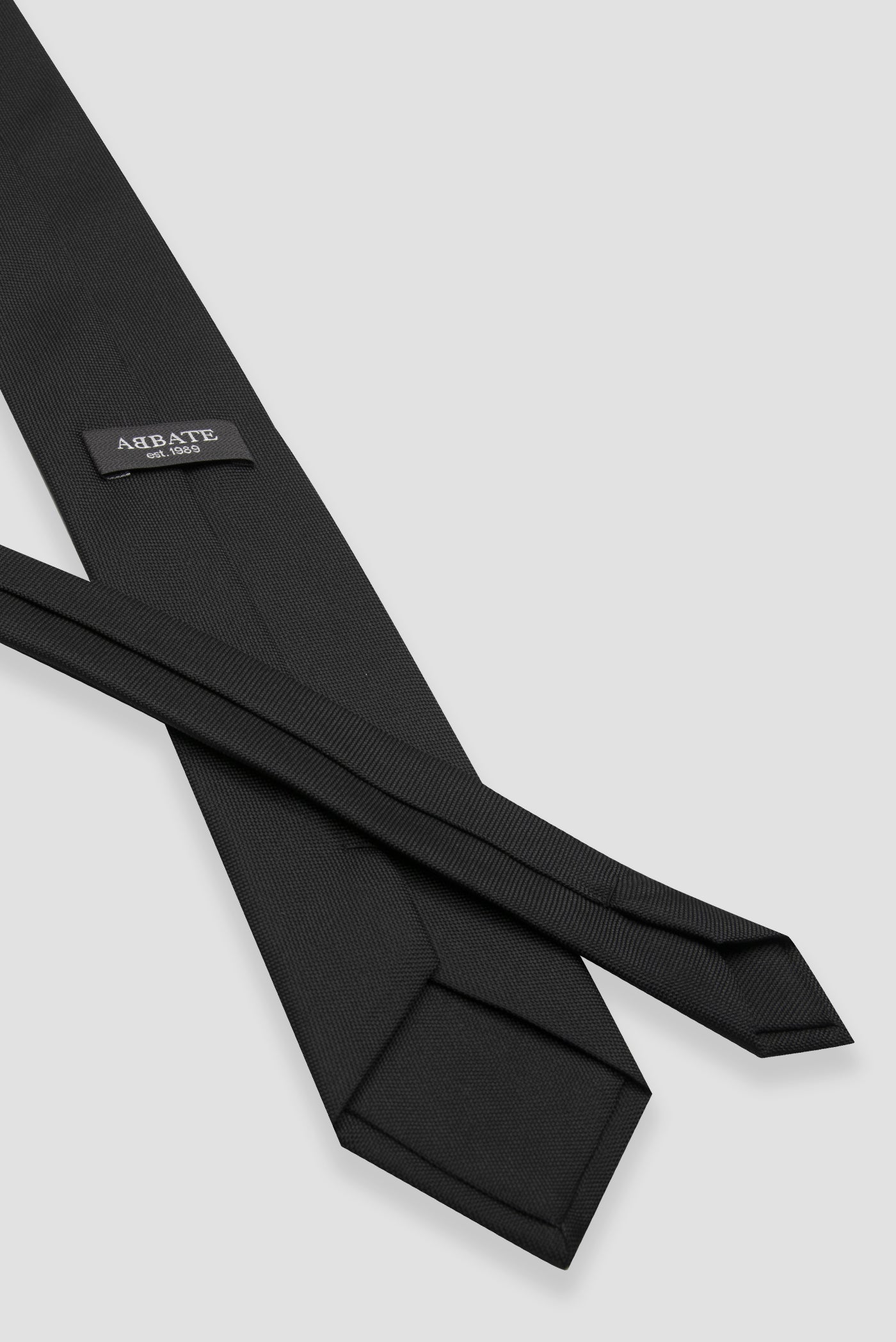 Abbate Kravat 8 cm Mikrofiber Polyester Siyah Erkek Düz Kravat