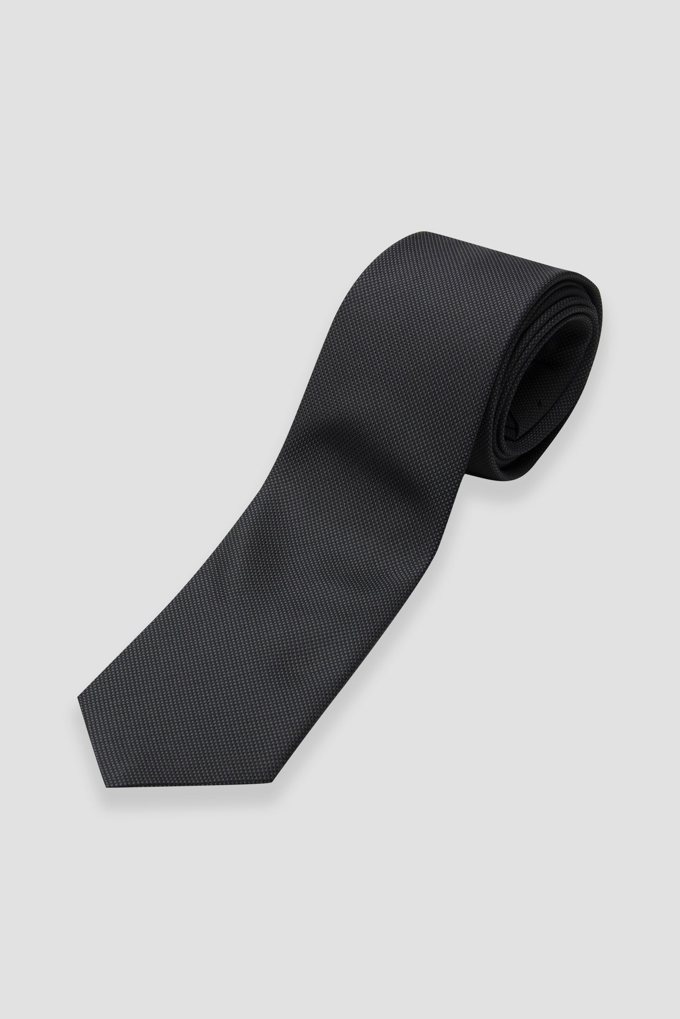 Abbate Kravat 8 cm Mikrofiber Polyester Koyu Gri Erkek Desenli Kravat