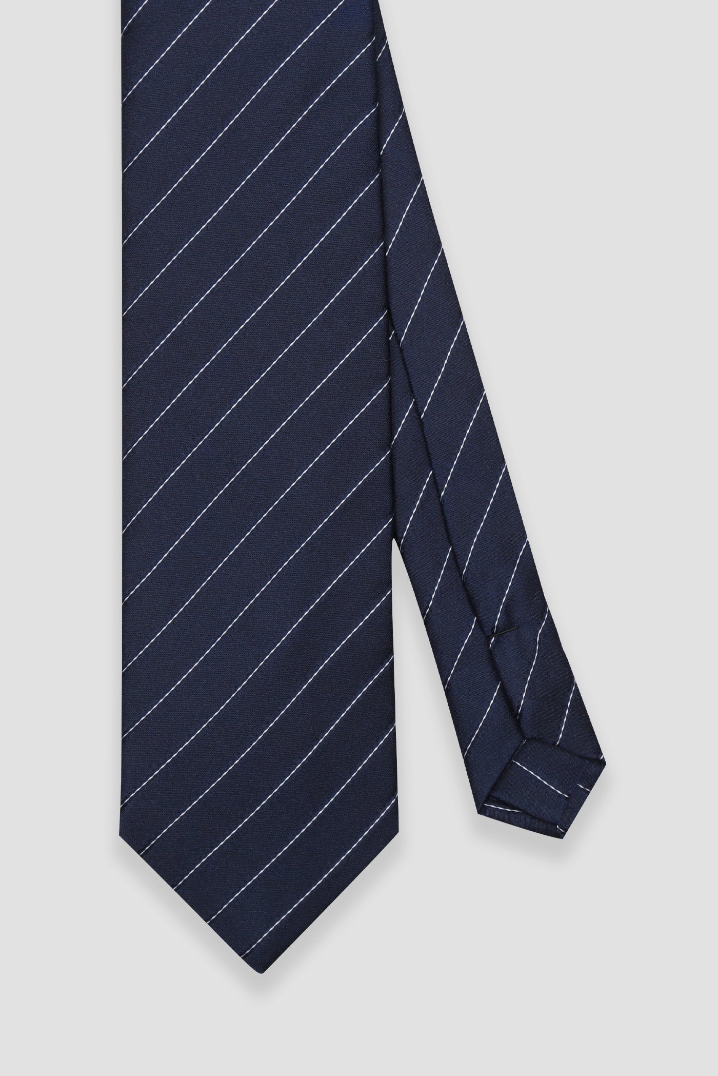 Abbate Kravat 8 cm Mikrofiber Polyester Lacivert Erkek Çizgili Kravat