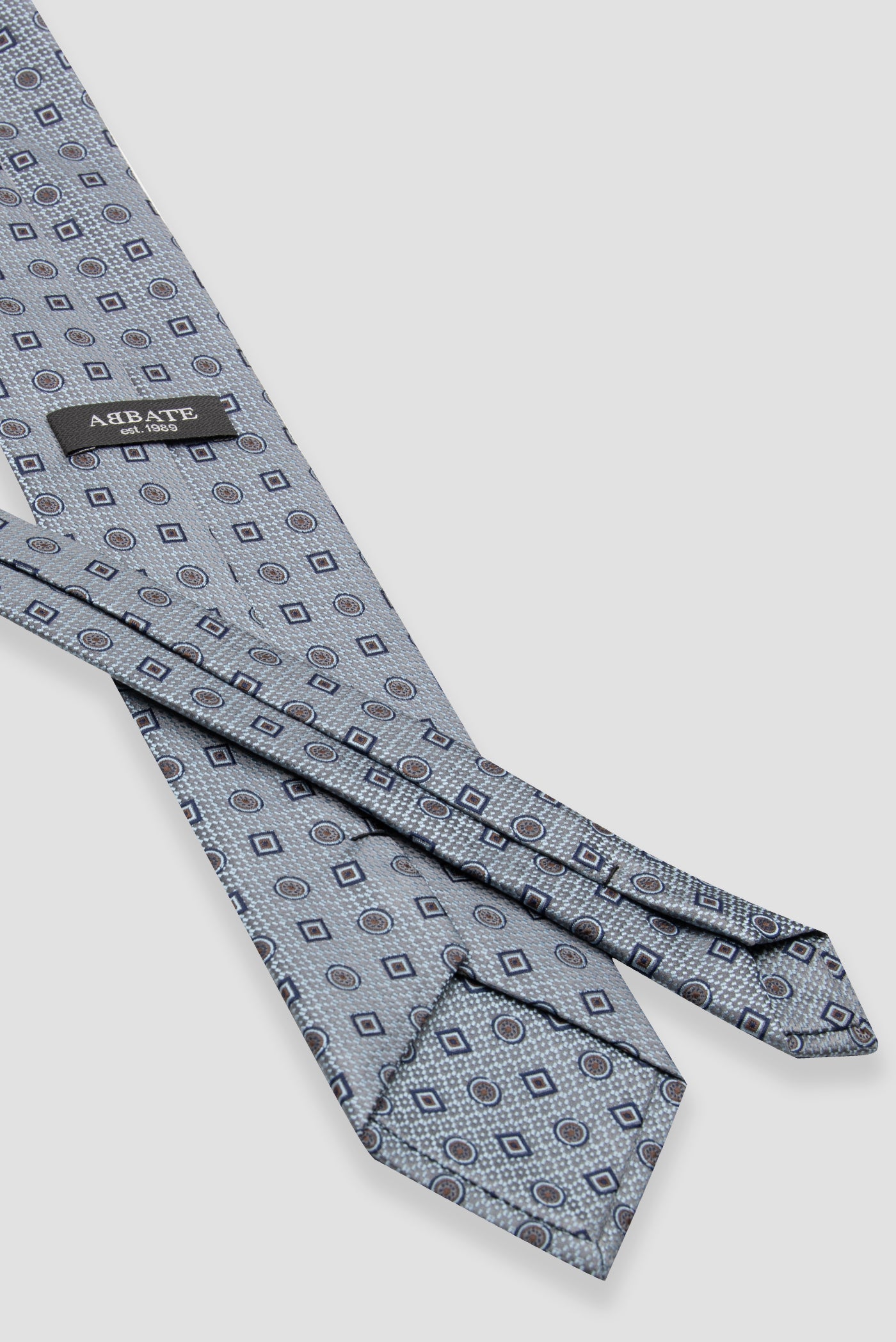 Abbate Kravat 8 cm Mikrofiber Polyester Açık Mavi Erkek Desenli Kravat