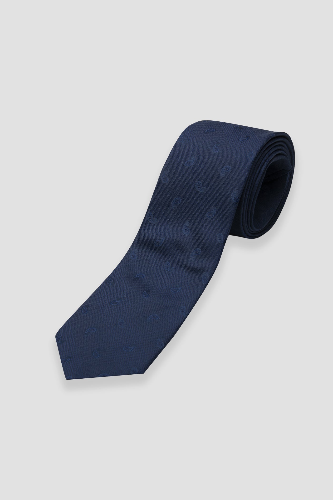 Abbate Kravat 8 cm Mikrofiber Polyester Lacivert Erkek Desenli Kravat