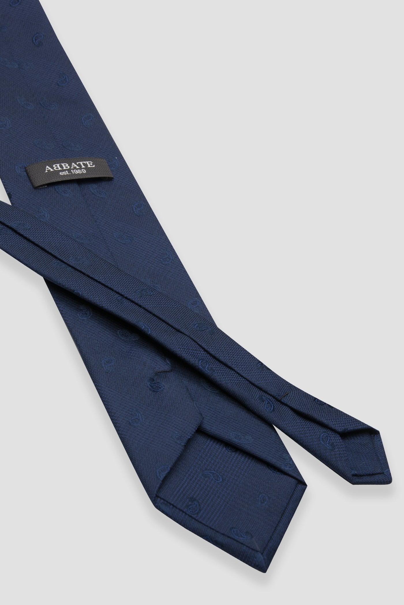 Abbate Kravat 8 cm Mikrofiber Polyester Lacivert Erkek Desenli Kravat