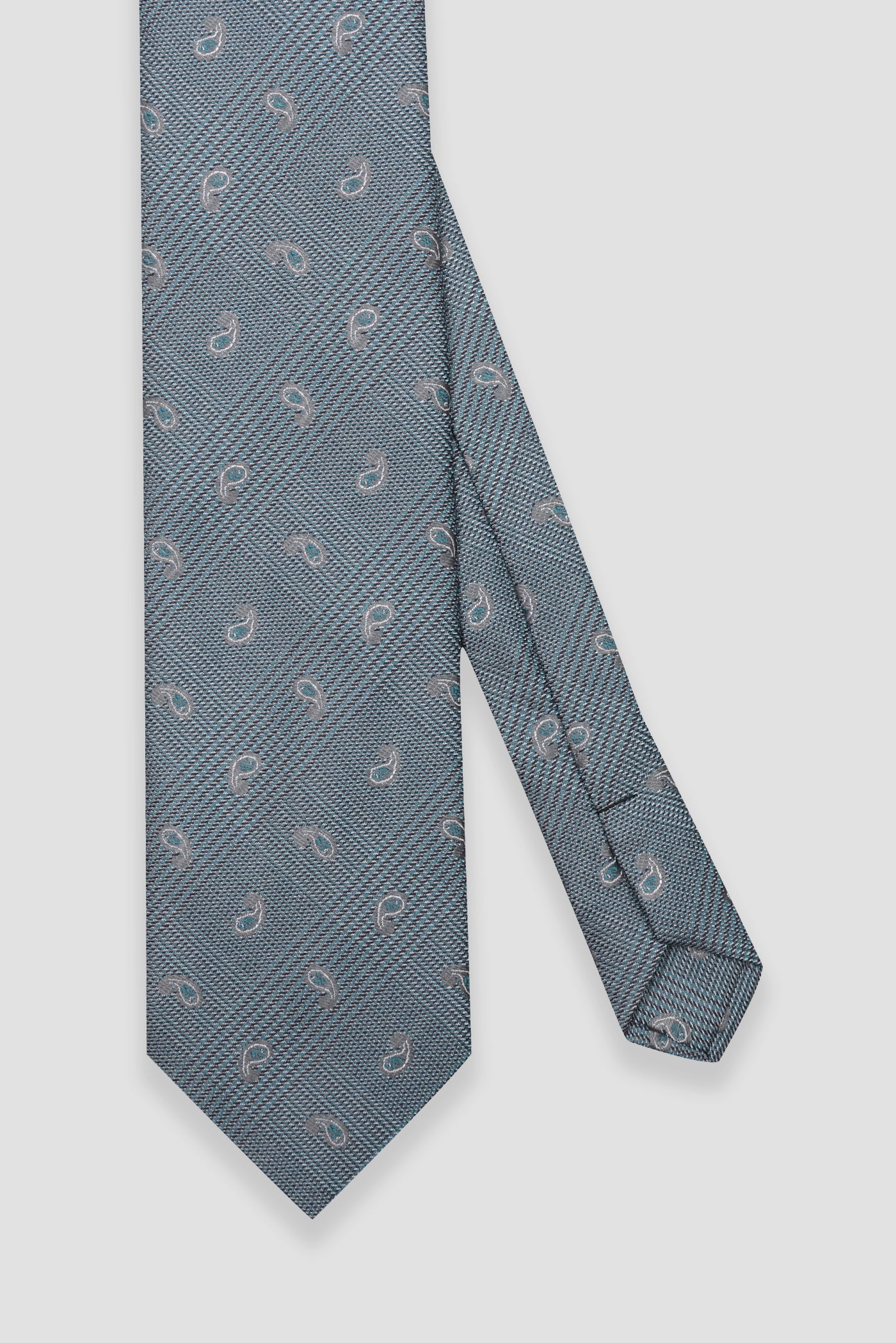 Abbate Kravat 8 cm Mikrofiber Polyester Turkuaz Erkek Desenli Kravat