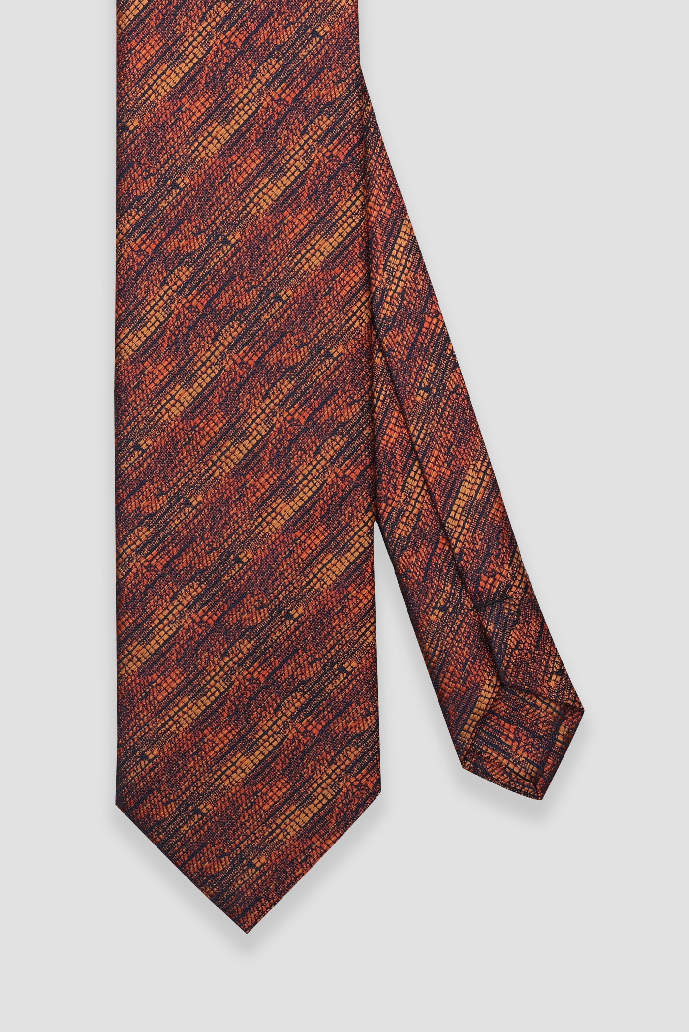 Abbate Kravat 8 cm Mikrofiber Polyester Turuncu Erkek Desenli Kravat