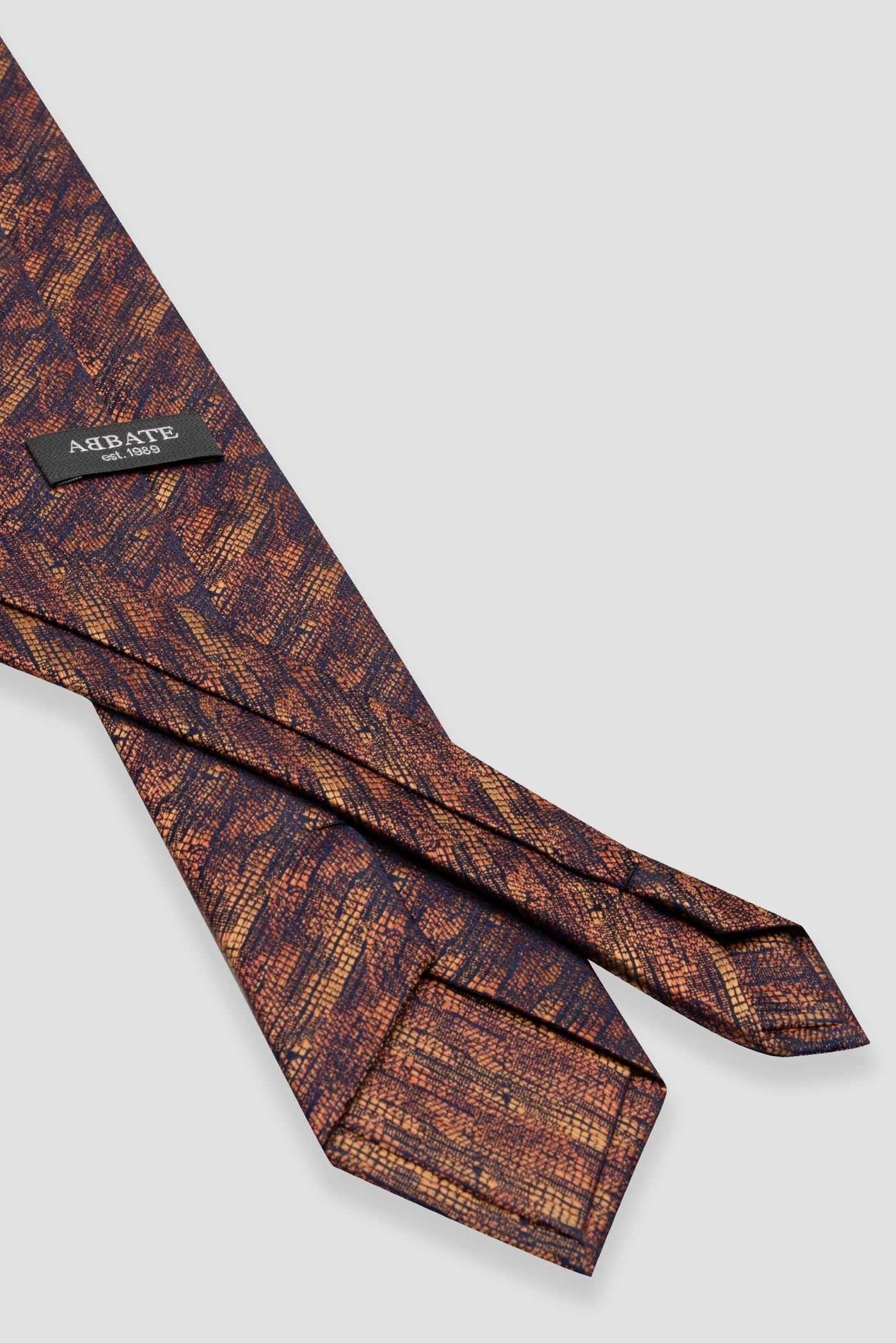 Abbate Kravat 8 cm Mikrofiber Polyester Turuncu Erkek Desenli Kravat