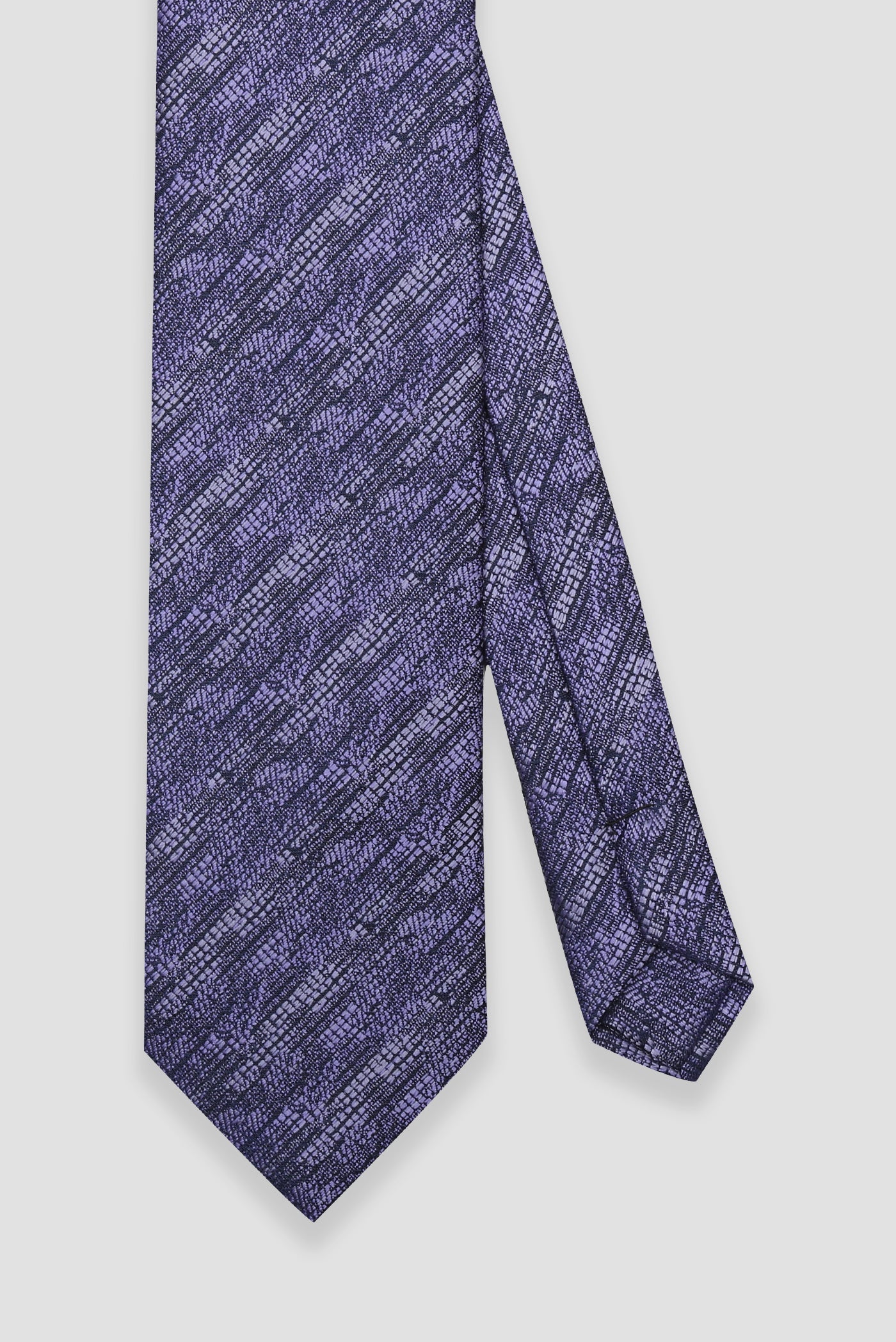 Abbate Kravat 8 cm Mikrofiber Polyester Mor Erkek Desenli Kravat