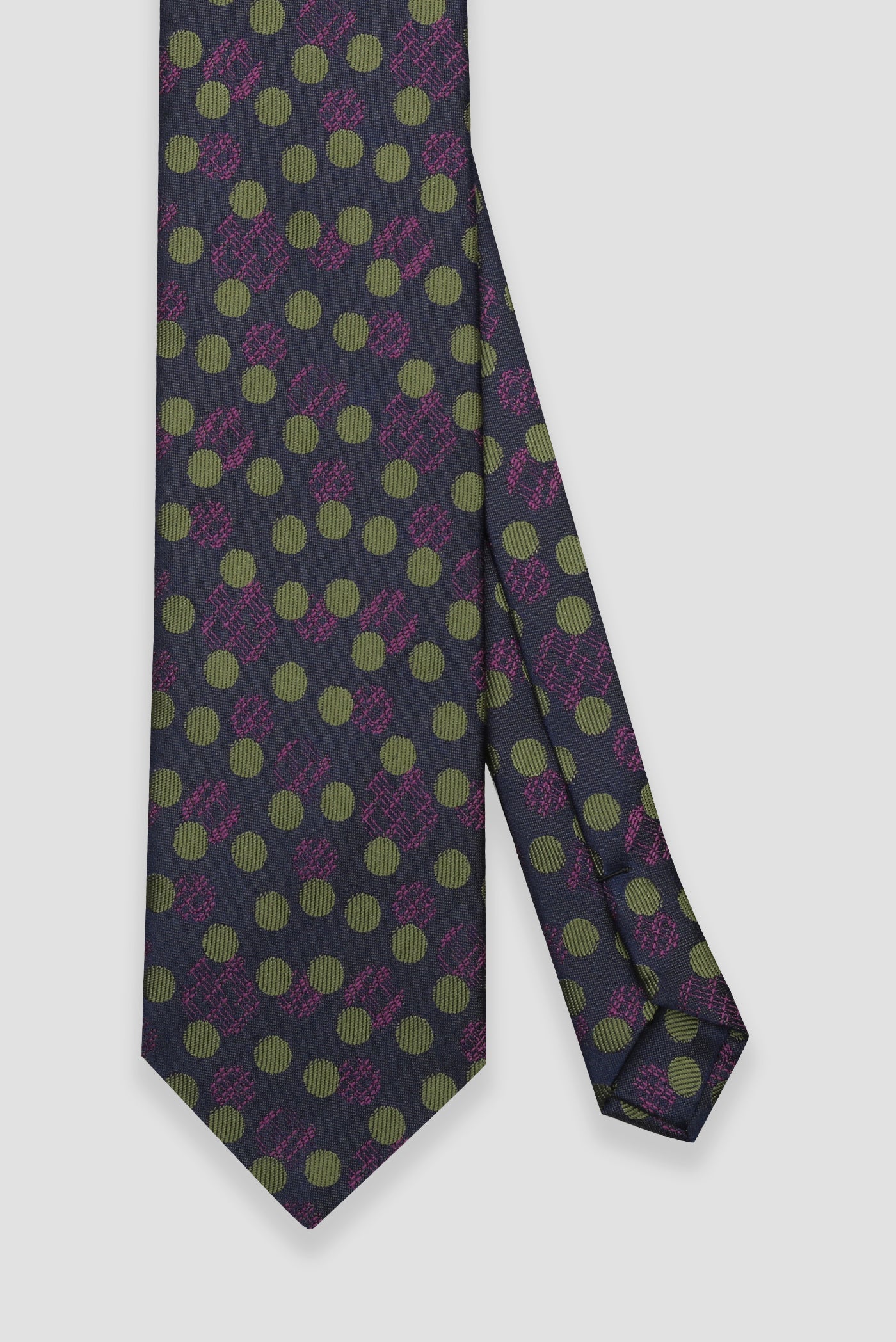 Abbate Kravat 8 cm Mikrofiber Polyester Lacivert Erkek Desenli Kravat