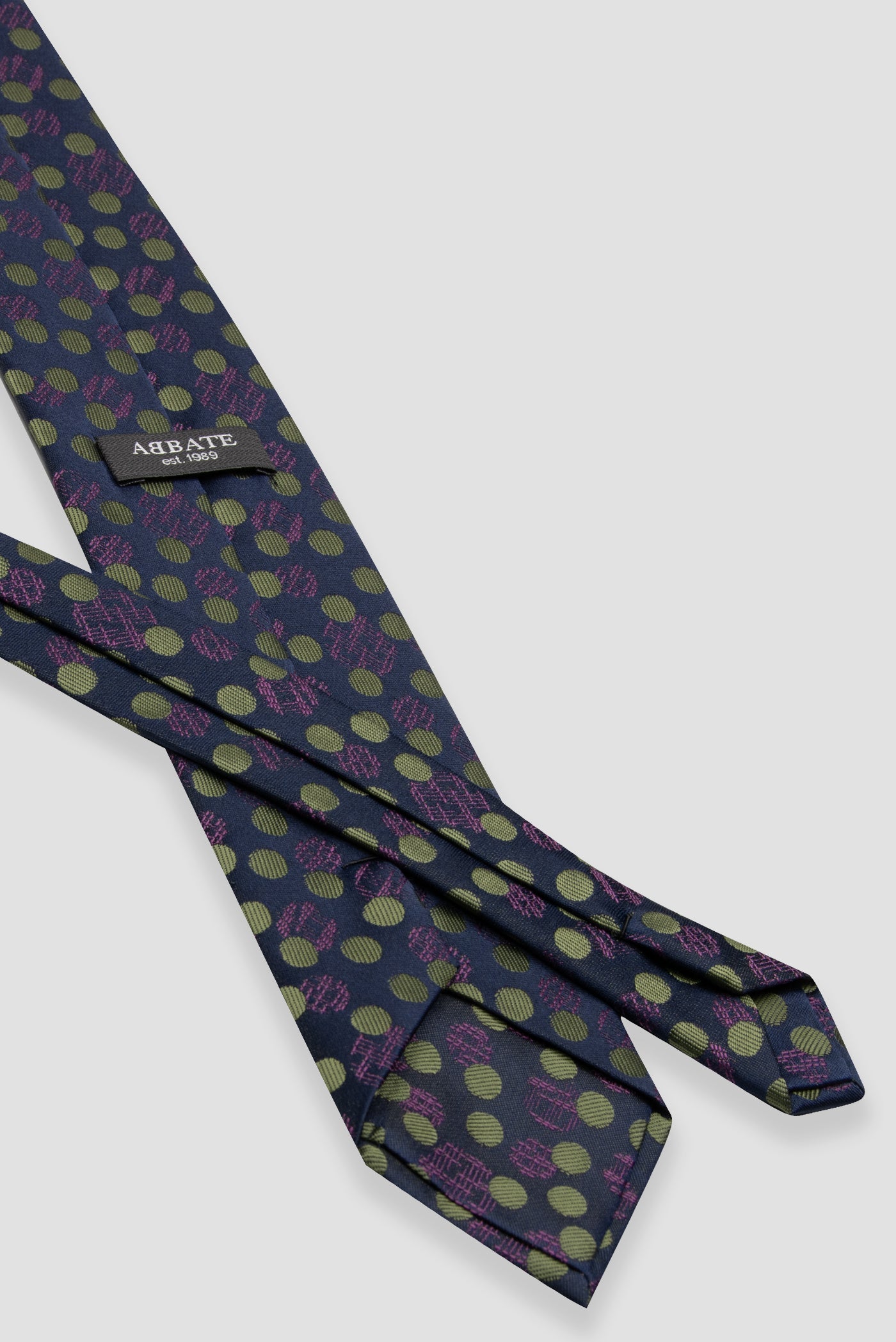 Abbate Kravat 8 cm Mikrofiber Polyester Lacivert Erkek Desenli Kravat