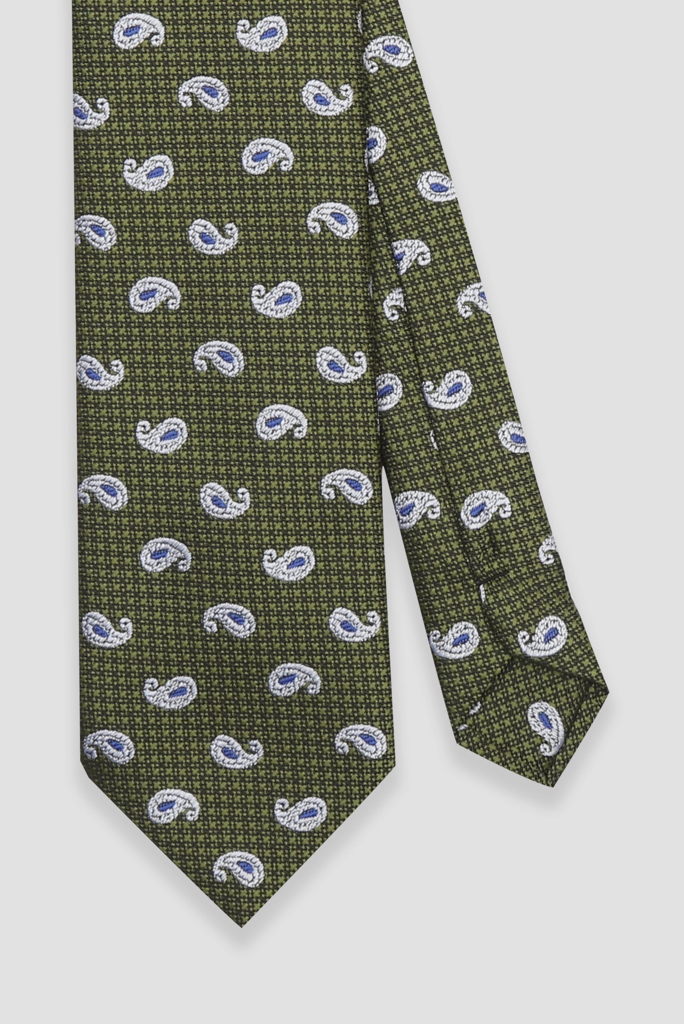 Abbate Kravat 8 cm Mikrofiber Polyester Haki Erkek Desenli Kravat