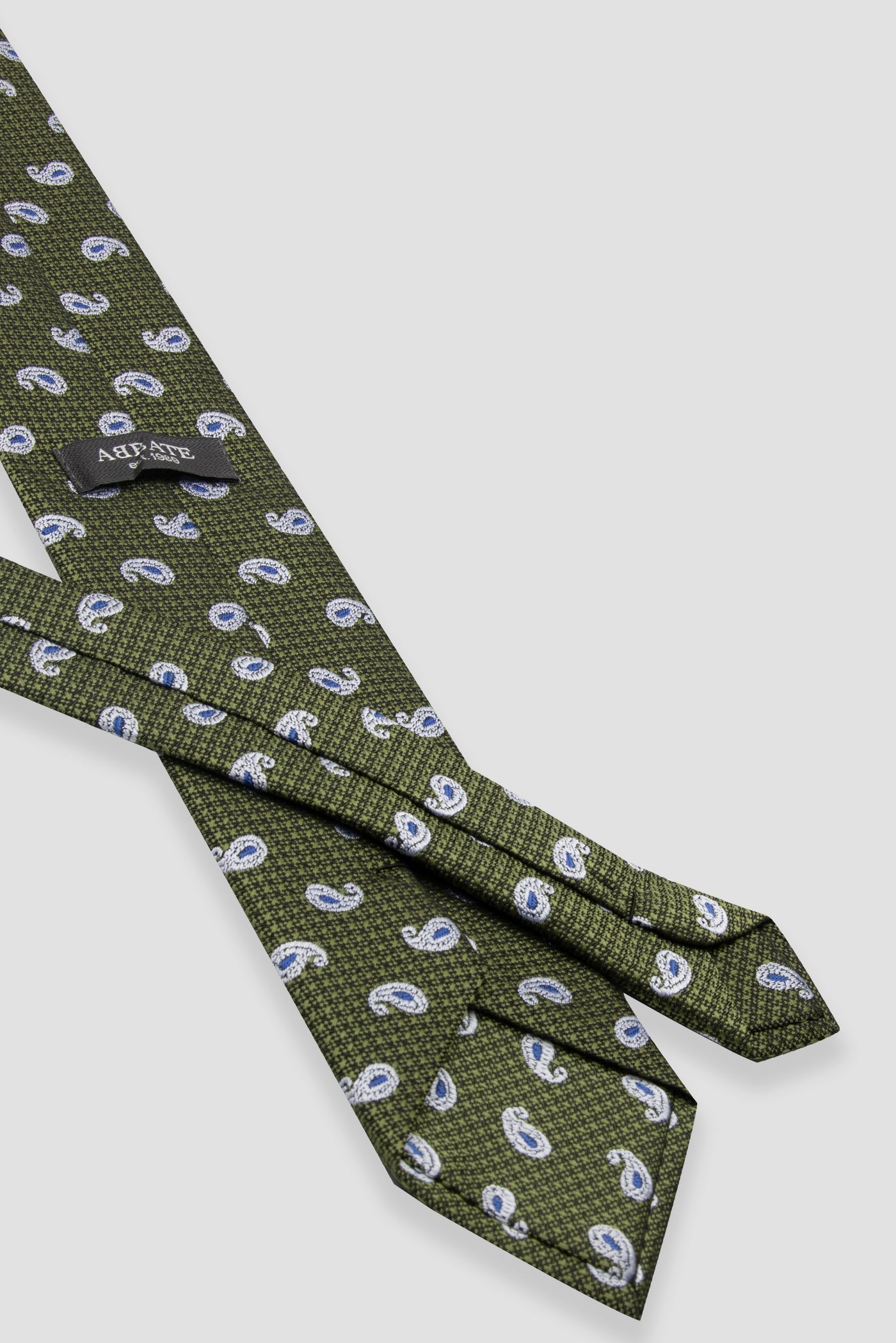 Abbate Kravat 8 cm Mikrofiber Polyester Haki Erkek Desenli Kravat