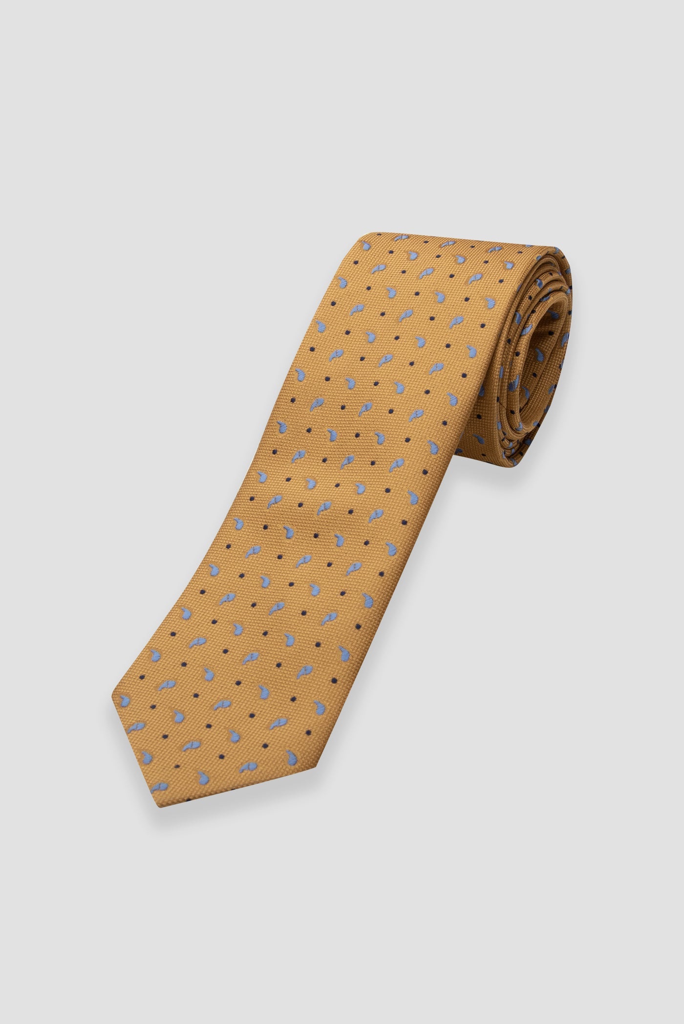 Abbate Kravat 8 cm Mikrofiber Polyester Somon Erkek Desenli Kravat