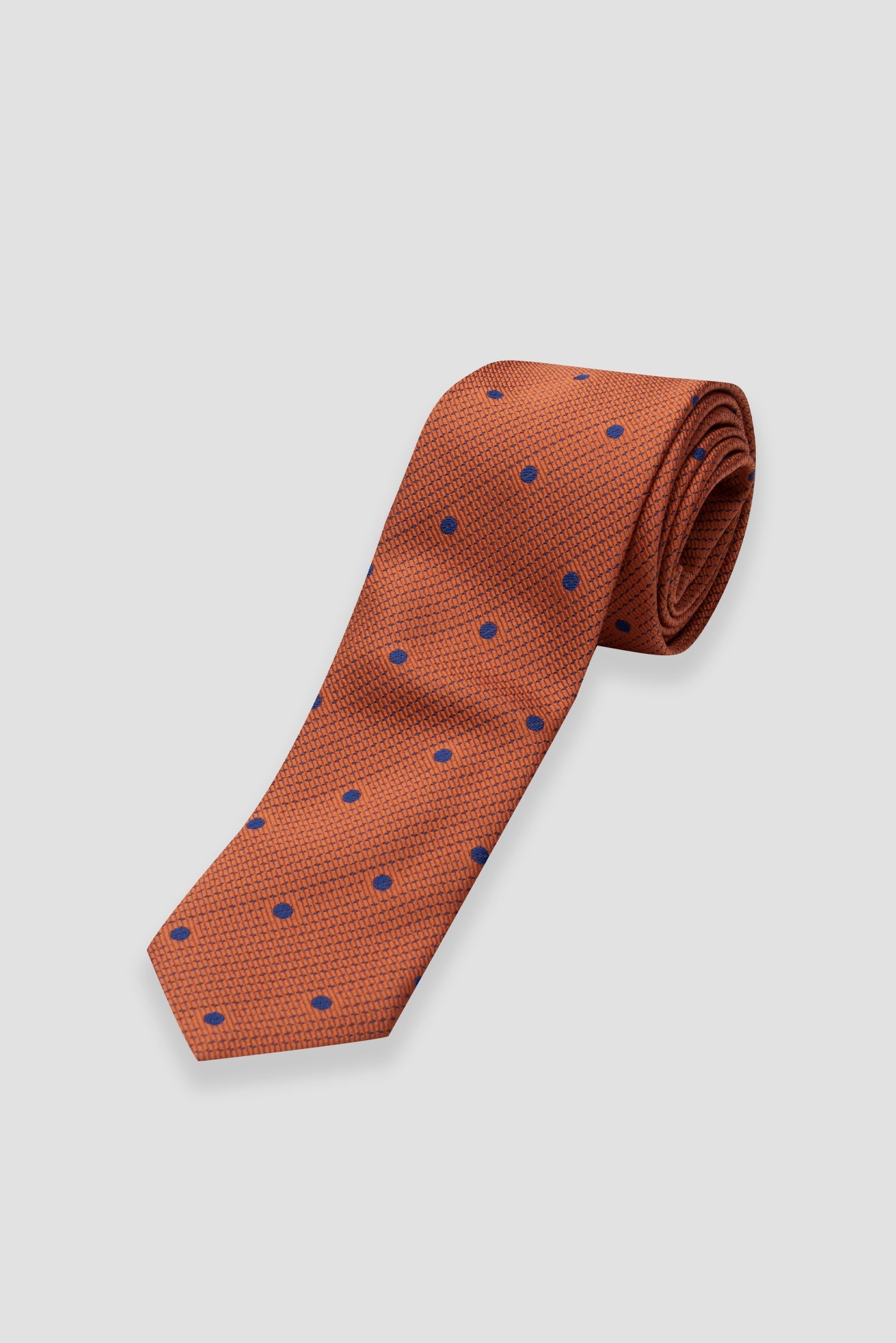 Abbate Kravat 8 cm Mikrofiber Polyester Kiremit Erkek Desenli Kravat