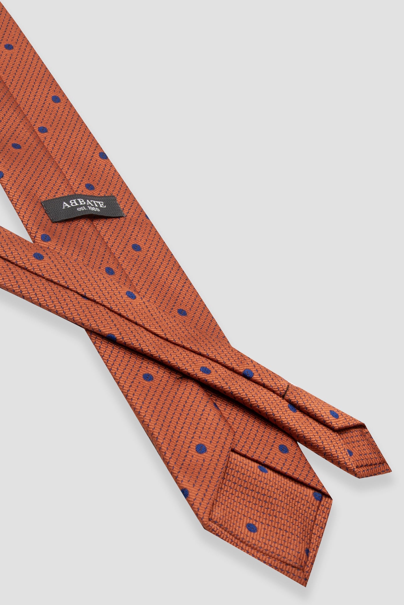 Abbate Kravat 8 cm Mikrofiber Polyester Kiremit Erkek Desenli Kravat