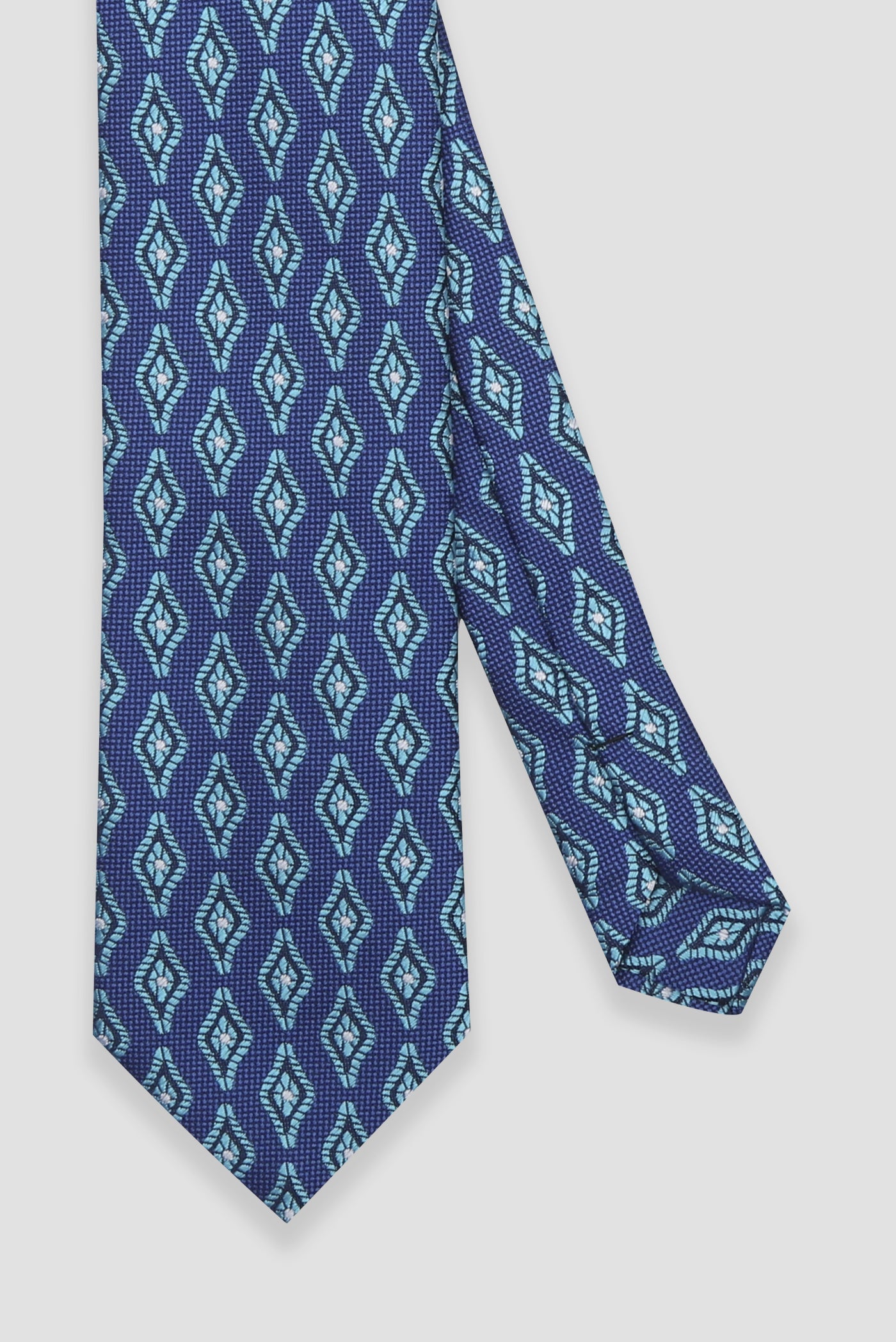 Abbate Kravat 8 cm Mikrofiber Polyester Mavi Erkek Desenli Kravat