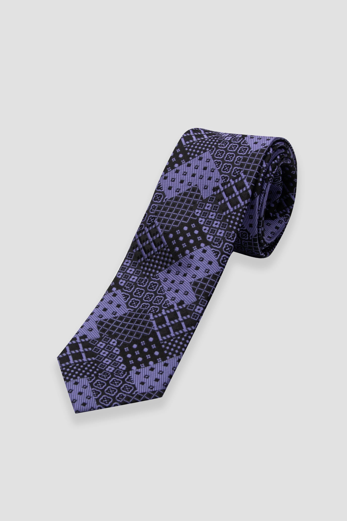 Abbate Kravat 8 cm Mikrofiber Polyester Lacivert Erkek Desenli Kravat