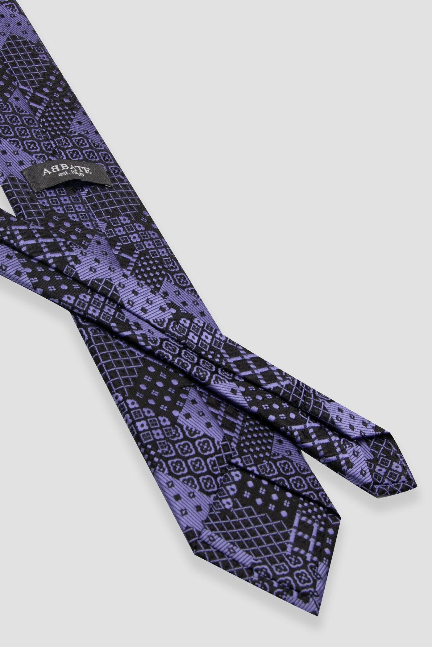 Abbate Kravat 8 cm Mikrofiber Polyester Lacivert Erkek Desenli Kravat