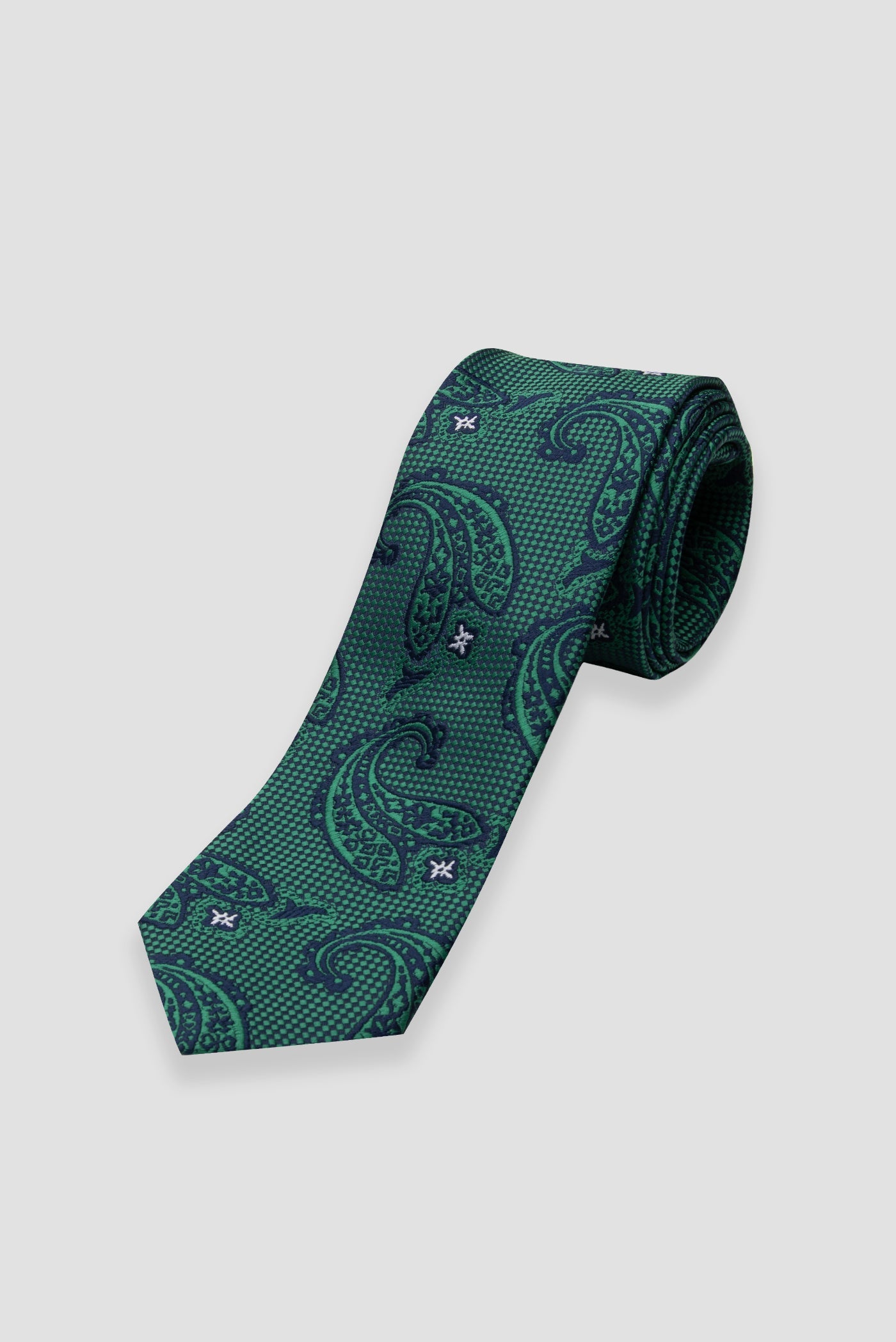 Abbate Kravat 8 cm Mikrofiber Polyester Yeşil Erkek Desenli Kravat