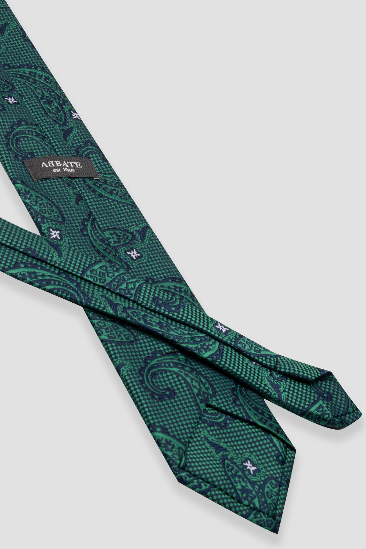 Abbate Kravat 8 cm Mikrofiber Polyester Yeşil Erkek Desenli Kravat