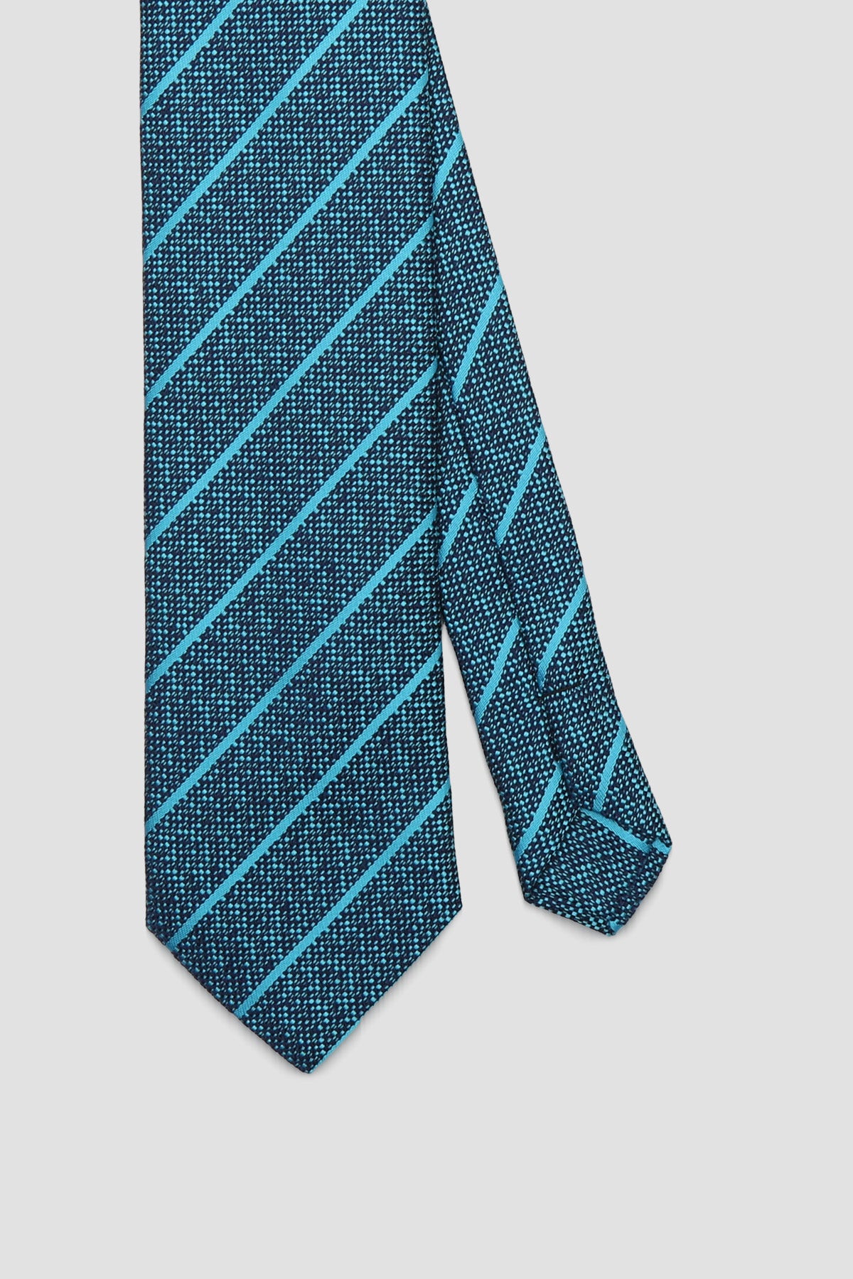 Abbate Kravat 8 cm Mikrofiber Polyester Mavi Erkek Desenli Kravat