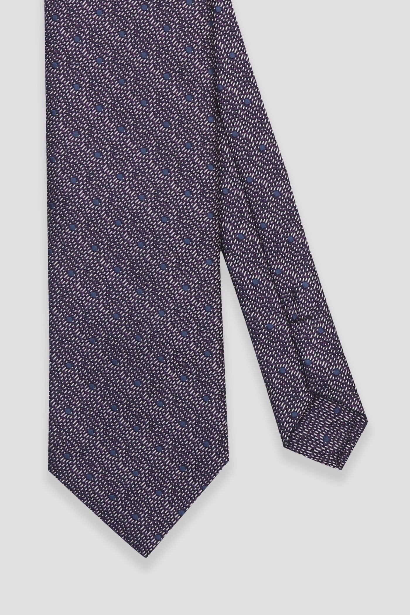 Abbate Kravat 8 cm Mikrofiber Polyester Mürdüm Erkek Desenli Kravat