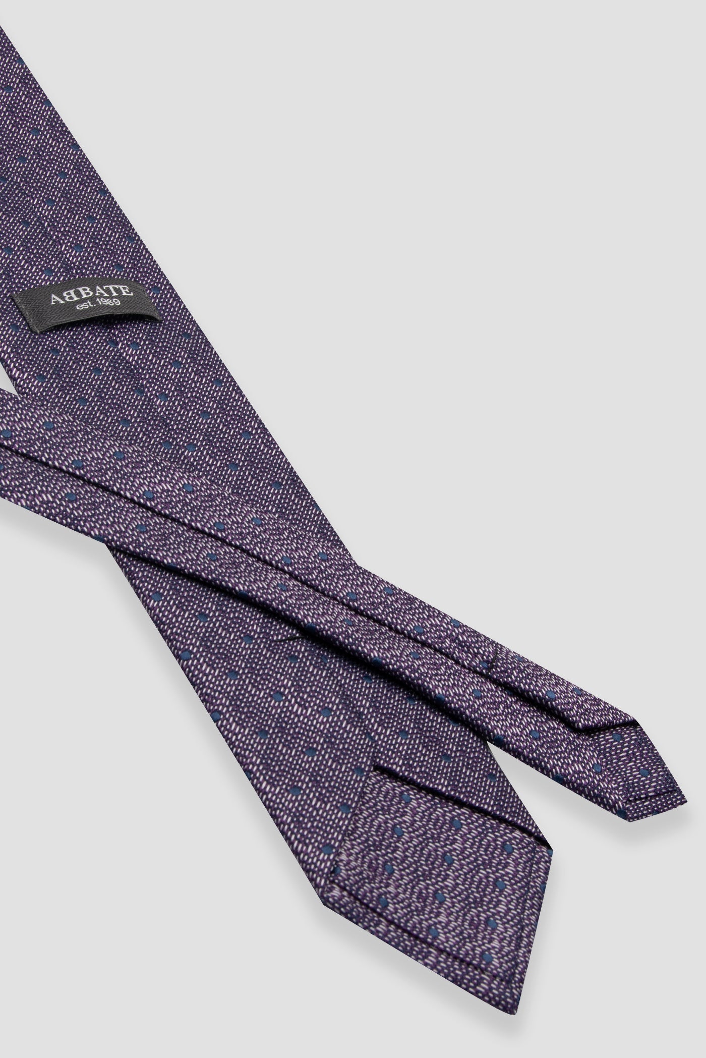 Abbate Kravat 8 cm Mikrofiber Polyester Mürdüm Erkek Desenli Kravat