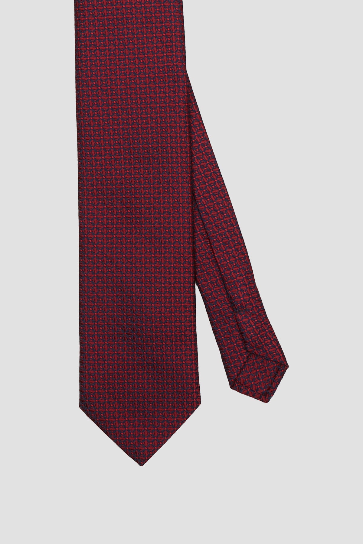 Abbate Kravat 8 cm Mikrofiber Polyester Bordo Erkek Desenli Kravat