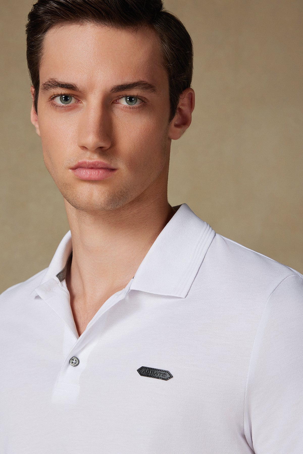 Abbate Royal Pike Pamuklu Comfort Fit Beyaz Polo Yaka Erkek Düz Polo Shirt