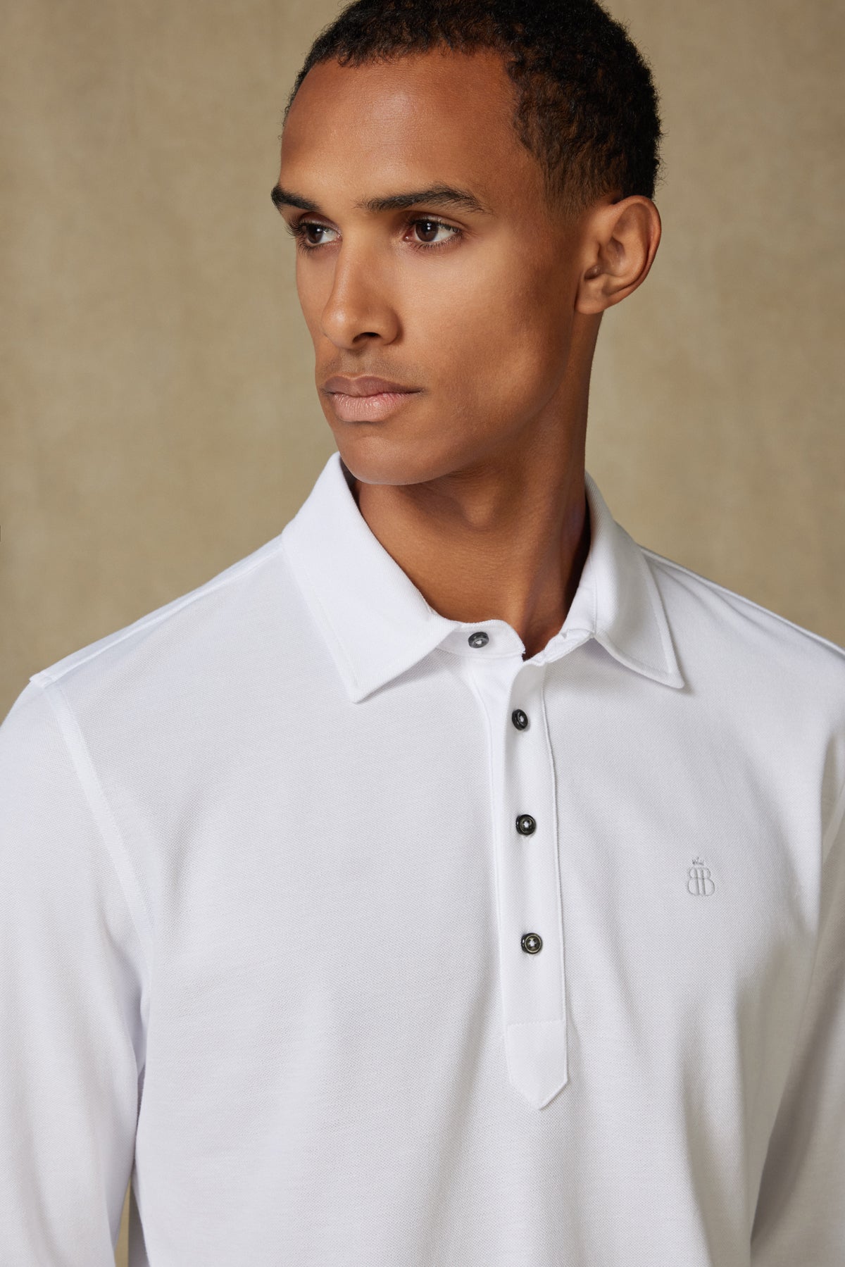 Abbate Castle Pike Pamuklu Comfort Fit Beyaz Polo Yaka Erkek Düz Polo Shirt