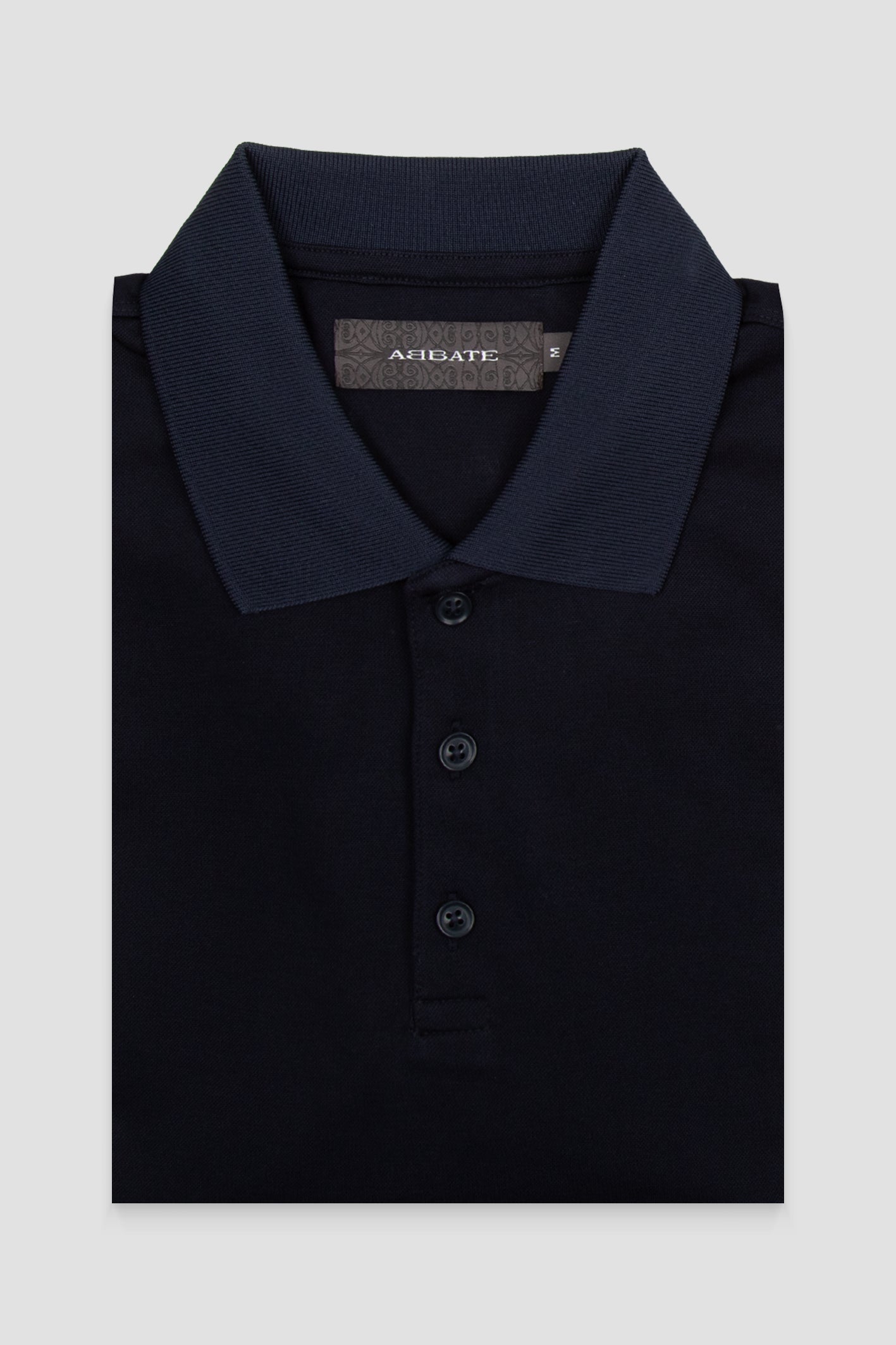 Abbate Bivo Merserize Pamuklu Modern Fit Lacivert Polo Yaka Erkek Düz Polo Shirt
