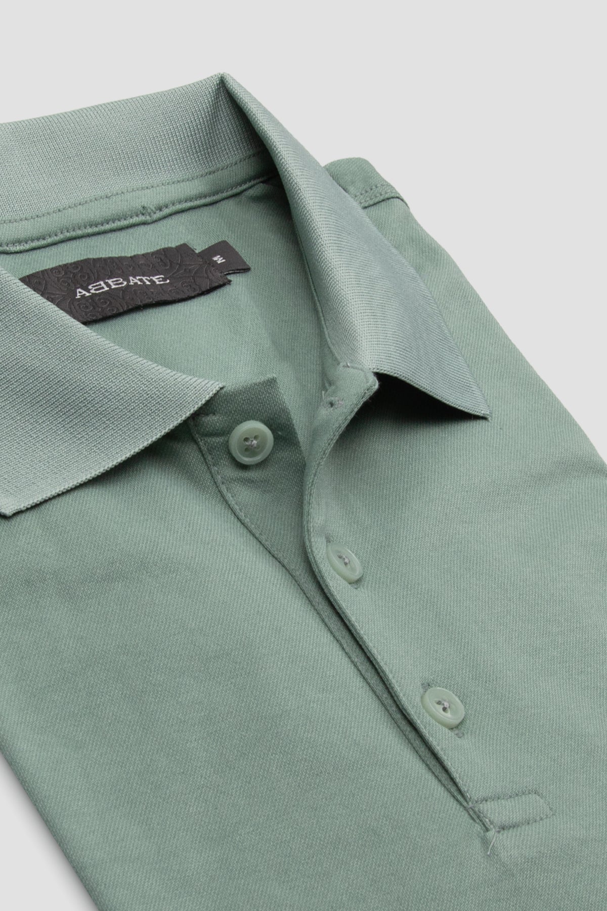 Abbate Bivo Merserize %100 Pamuk Modern Fit Açık Yeşil Polo Yaka Erkek Düz Polo Shirt