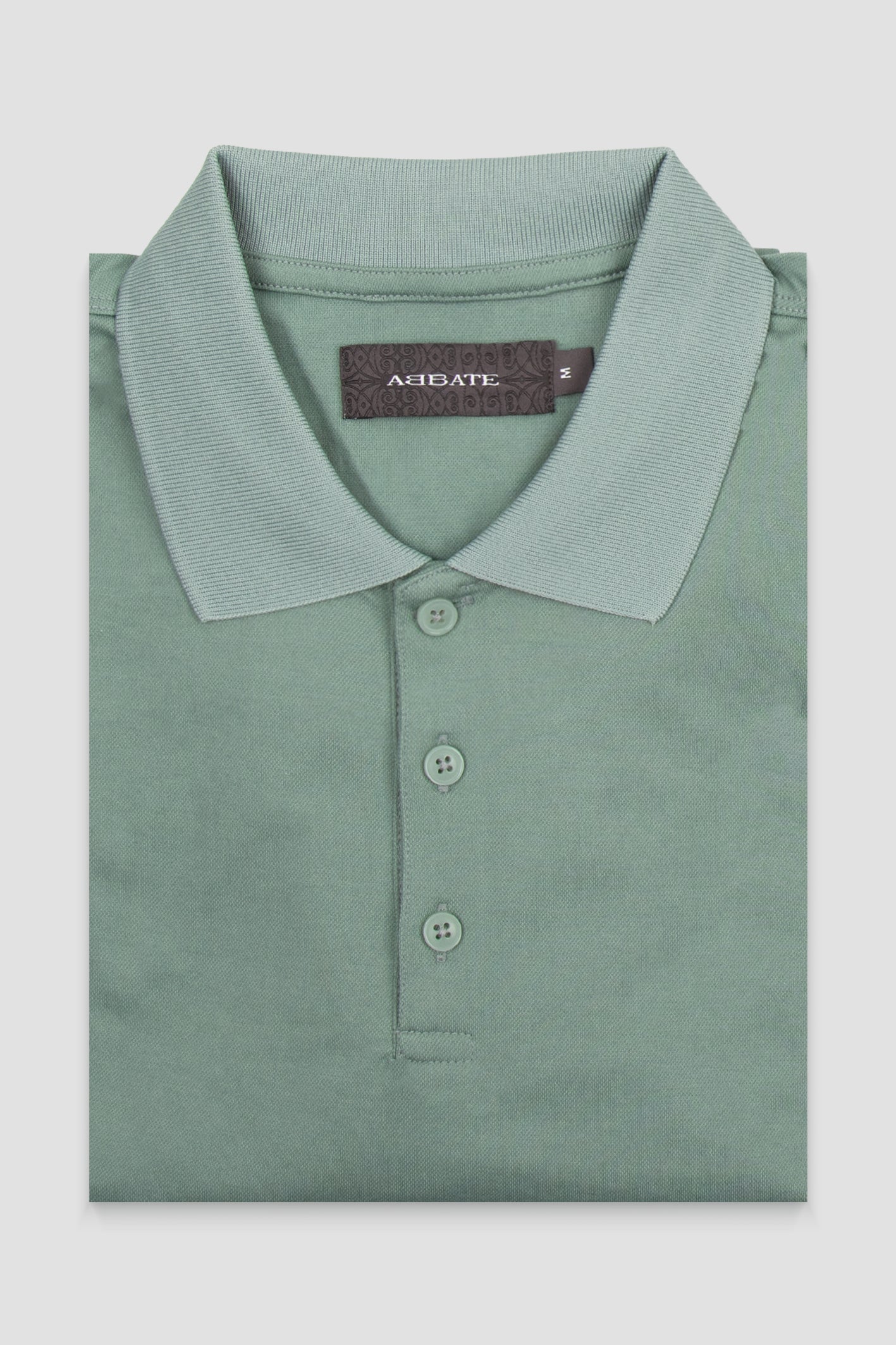 Abbate Bivo Merserize Pamuklu Modern Fit Açık Yeşil Polo Yaka Erkek Düz Polo Shirt