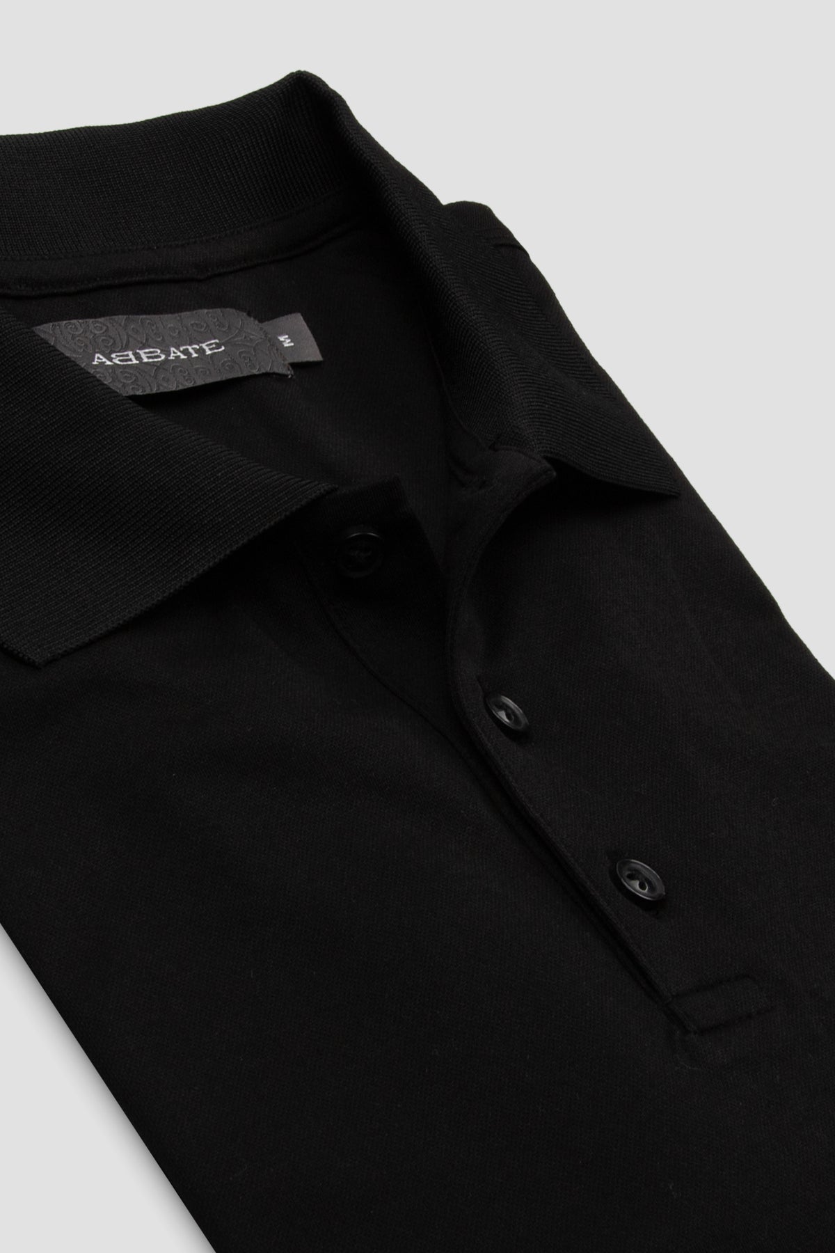 Abbate Bivo Merserize %100 Pamuk Modern Fit Siyah Polo Yaka Erkek Düz Polo Shirt