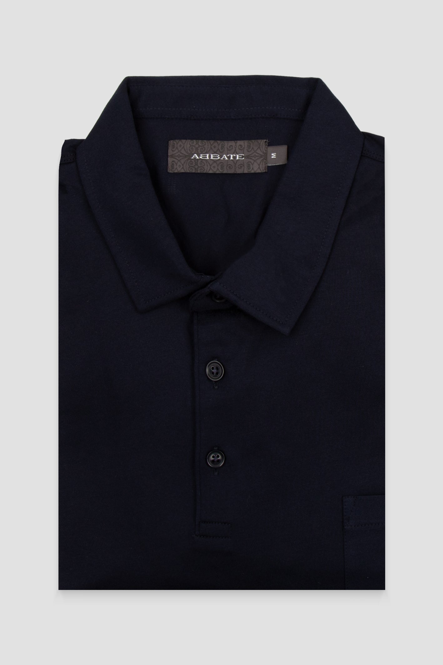Abbate Bivo Merserize Pamuklu Modern Fit Lacivert Polo Yaka Erkek Düz Polo Shirt