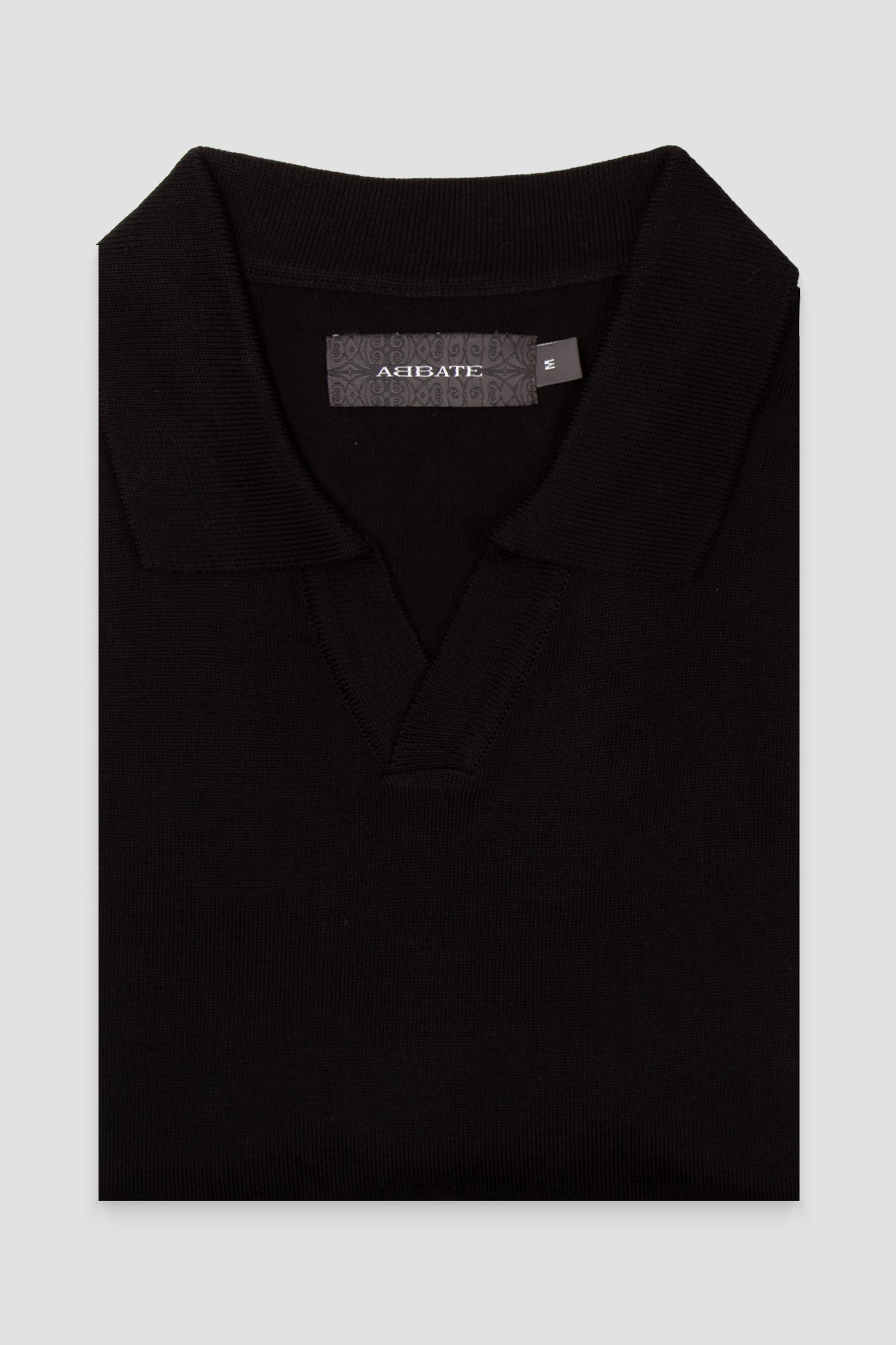 Abbate Lido Viskon Viskon Karışımlı Modern Fit Siyah Jonny Polo Yaka Erkek Düz Polo Shirt