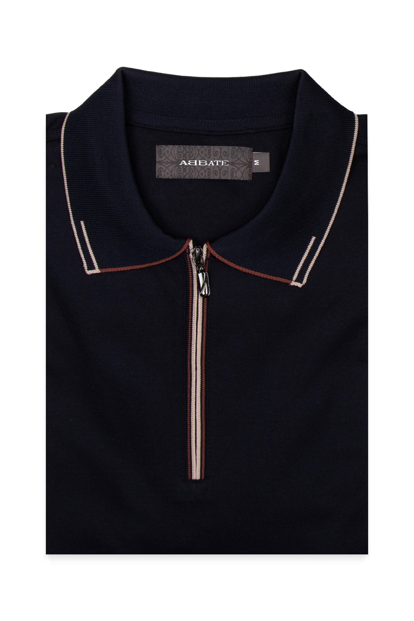 Abbate Nero Merserize Pamuklu Modern Fit Lacivert Polo Yaka Erkek Düz Polo Shirt