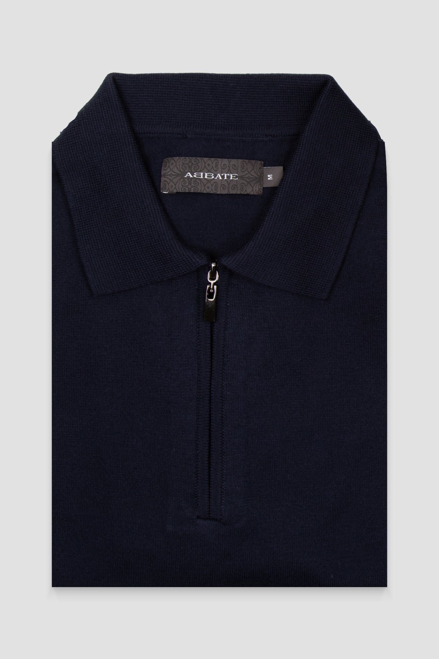 Abbate Mono Triko Polo Kaşmir Karışımlı Modern Fit Lacivert Polo Yaka Erkek Düz Polo Shirt